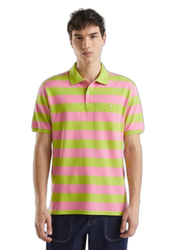 Benetton Polo Uomo a Righe manica corta cotone relaxed