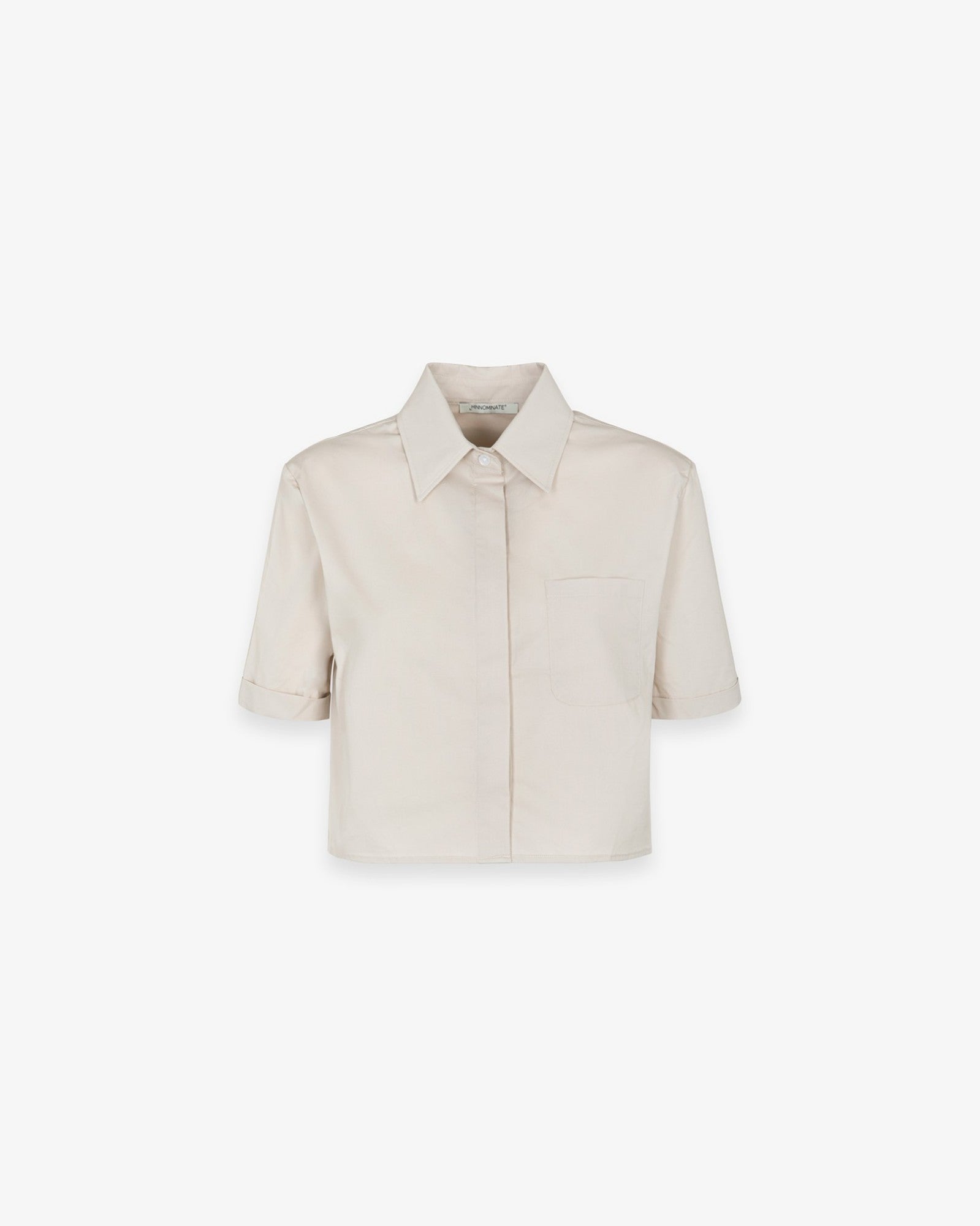 Hinnominate HMABW02589 Camicia Donna Crop Beige Cotone