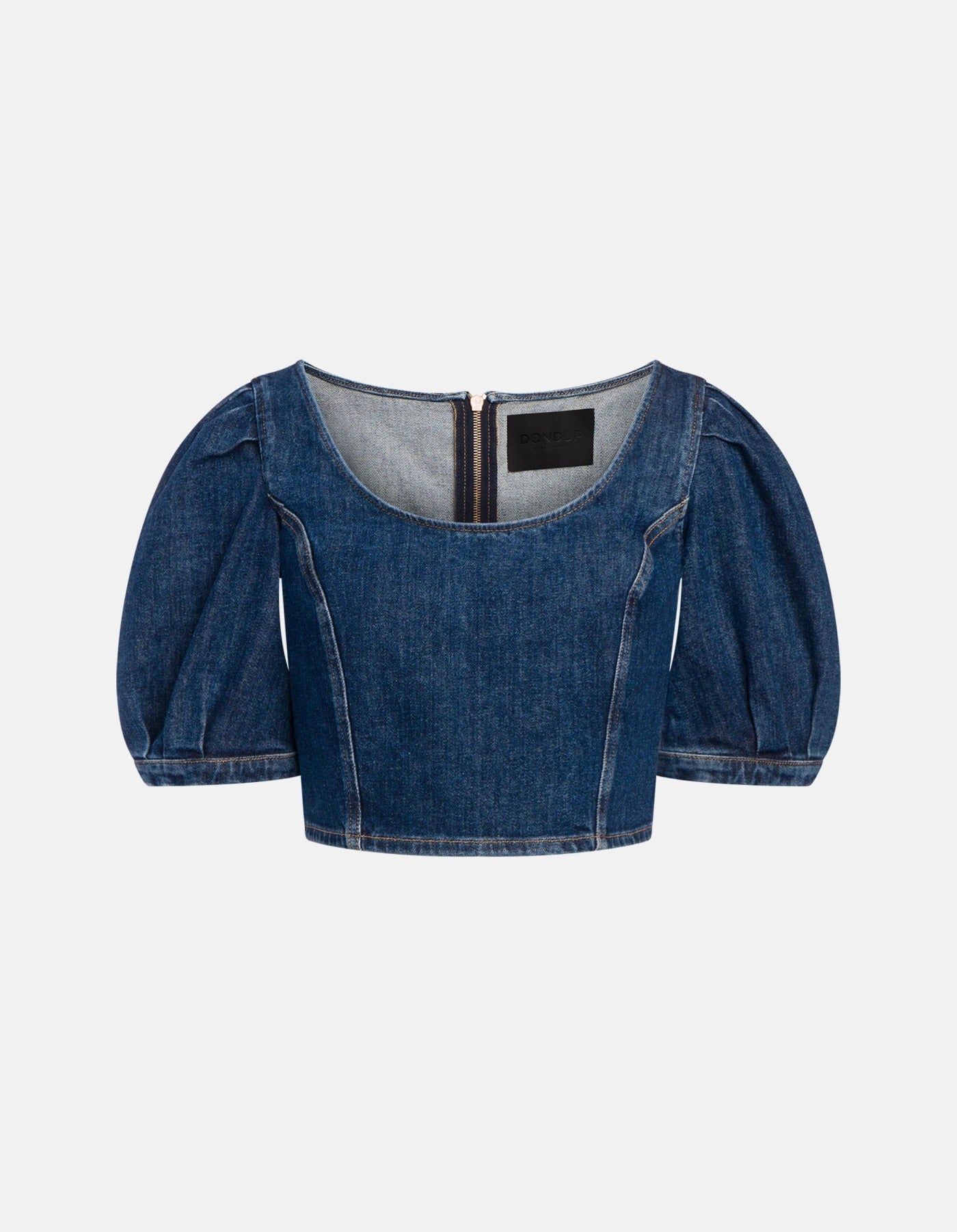 Dondup DC459 DSE340D Top Cropped Denim Blu Taglia 40