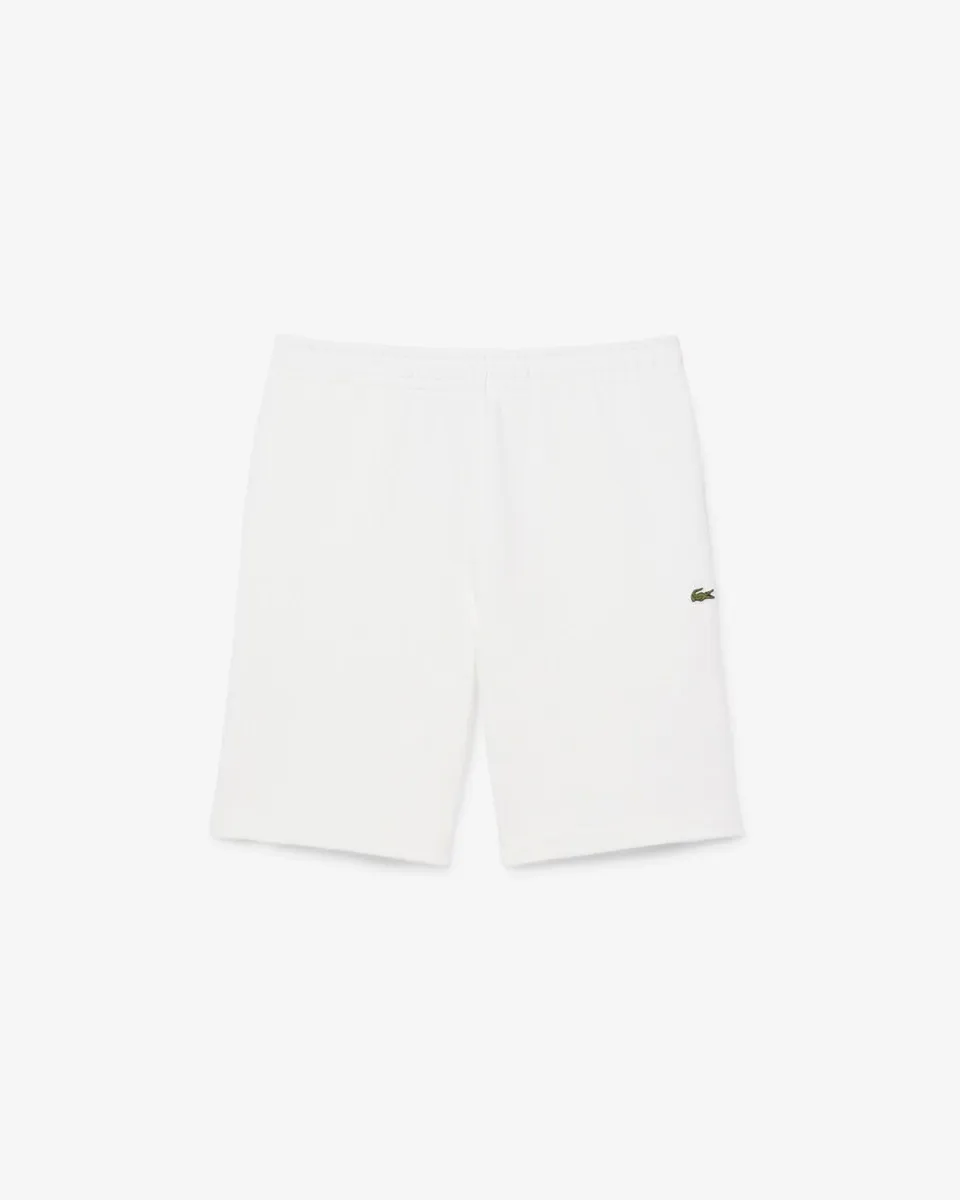 Lacoste GH0886 shorts uomo bianco cotone felpato
