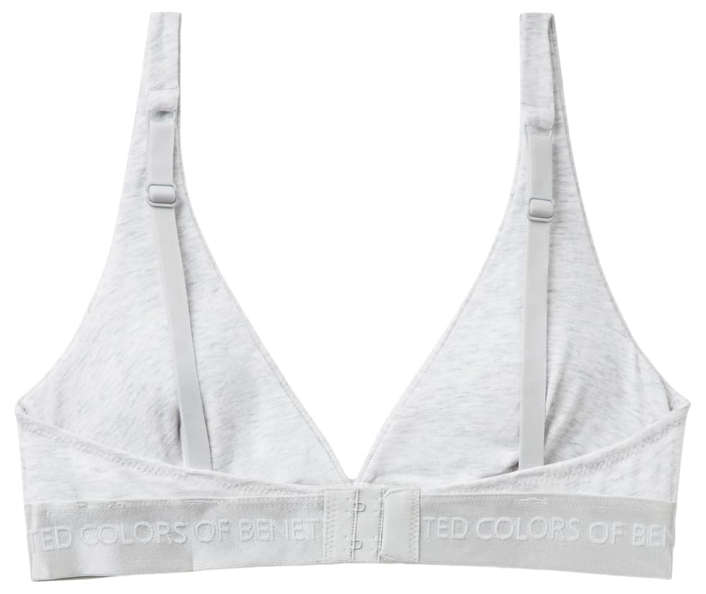 Benetton 3OP81R01F Reggiseno Donna Grigio XS Cotone