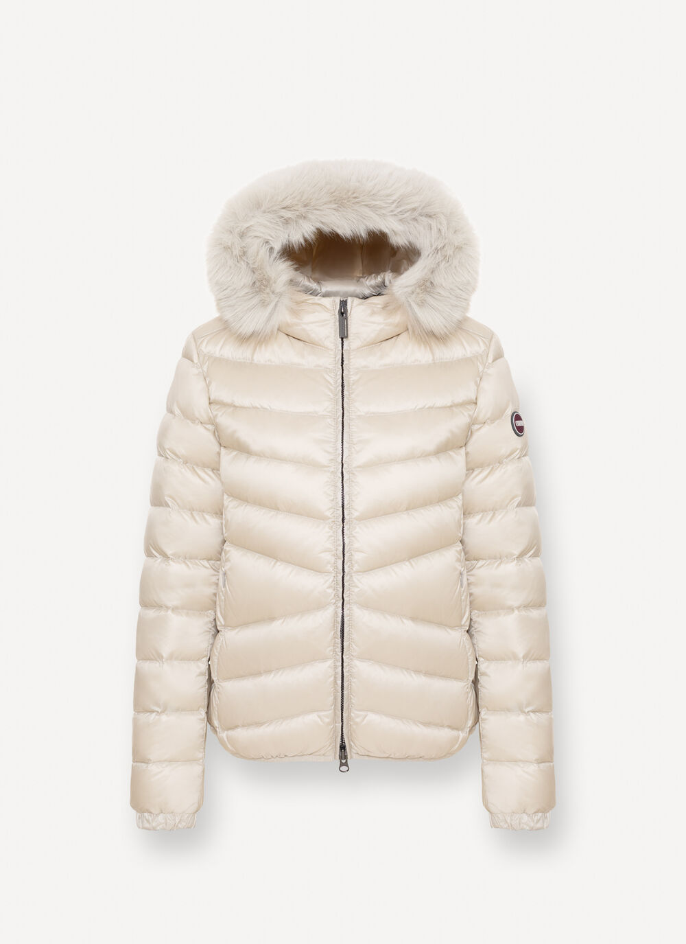 Colmar Icon 22000019E Piumino Donna Bianco Nude Cappuccio