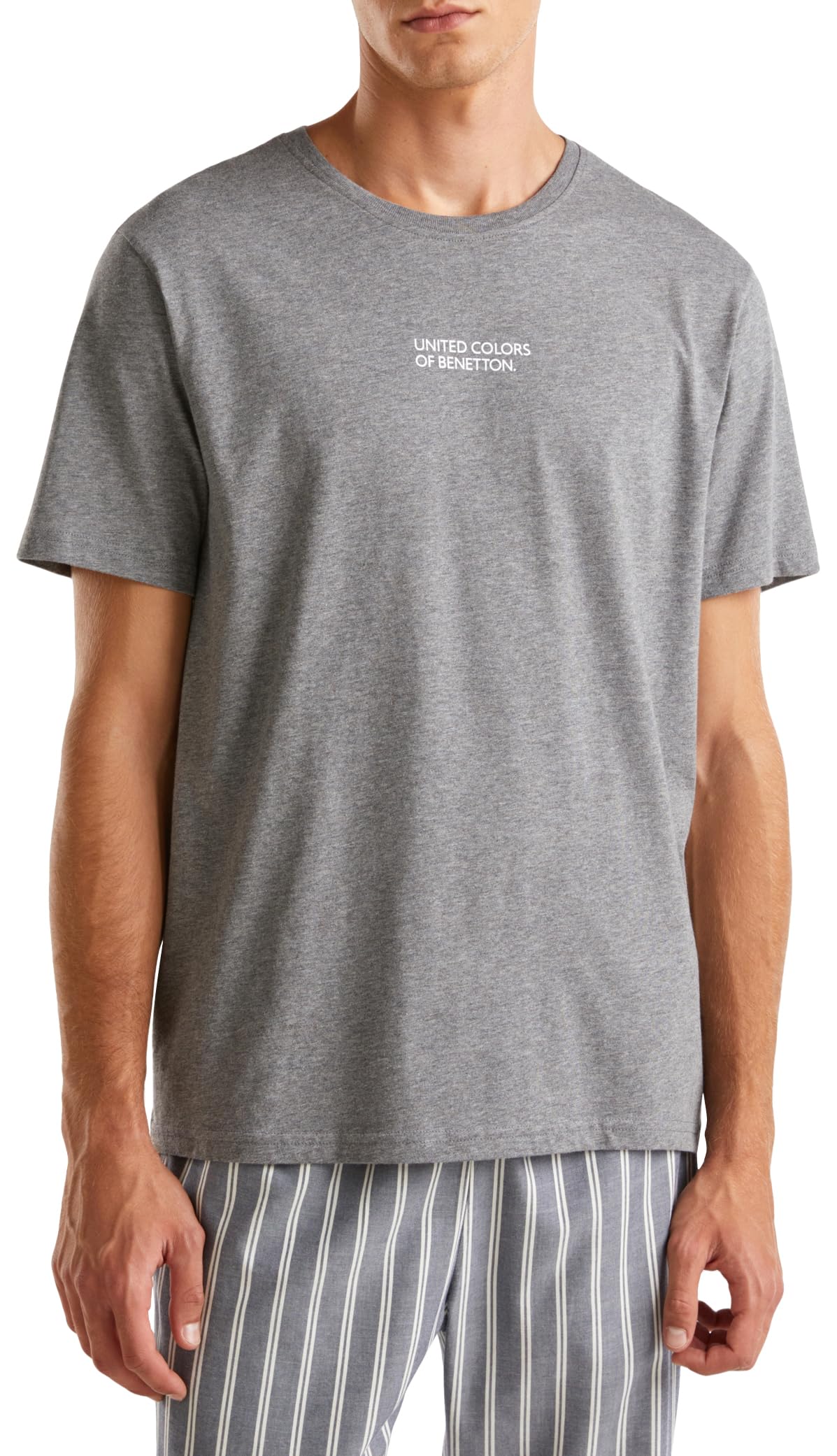 Benetton Pigiama Uomo T-Shirt Jersey L Stampa
