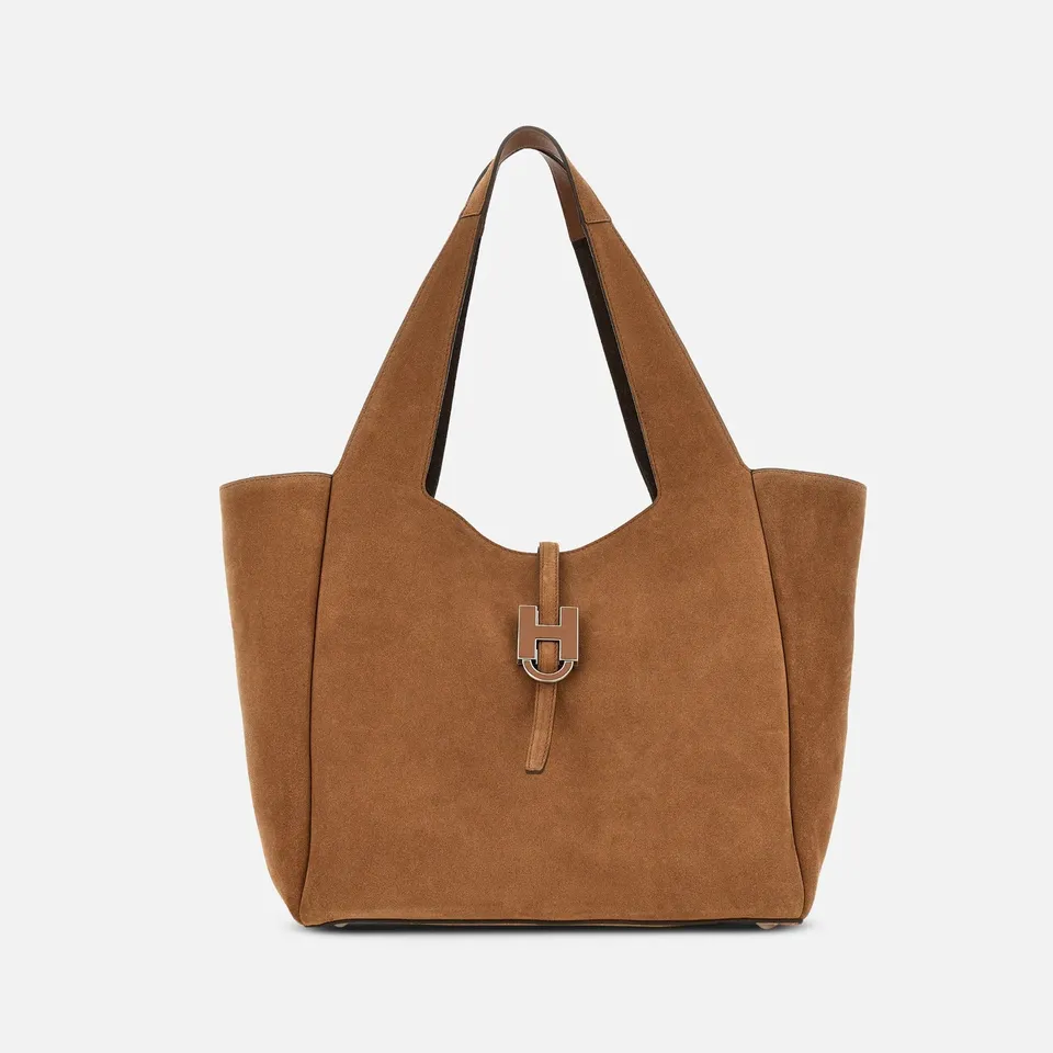 Hogan Shopping Trend KBW01XA1300UGM Borsa Beige Pelle