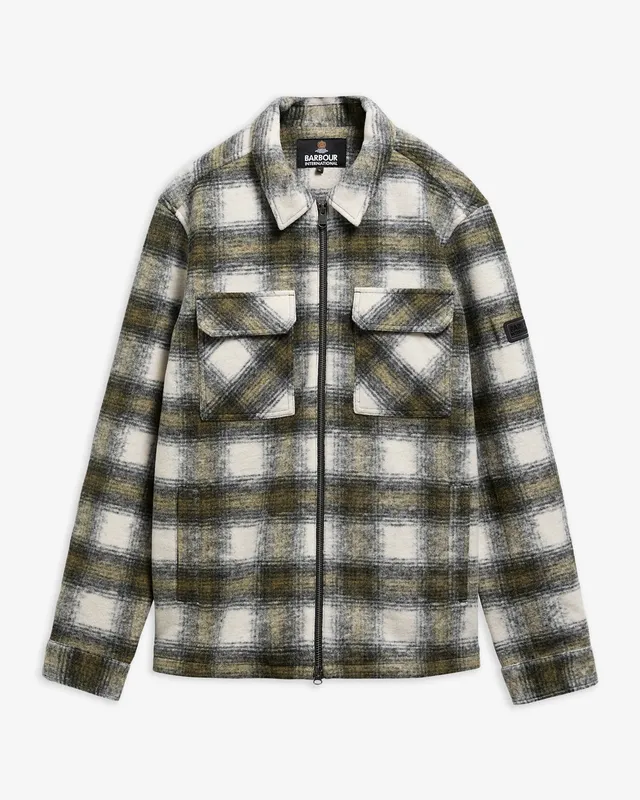 Barbour Clayton MFL0205 camicia overshirt verde uomo