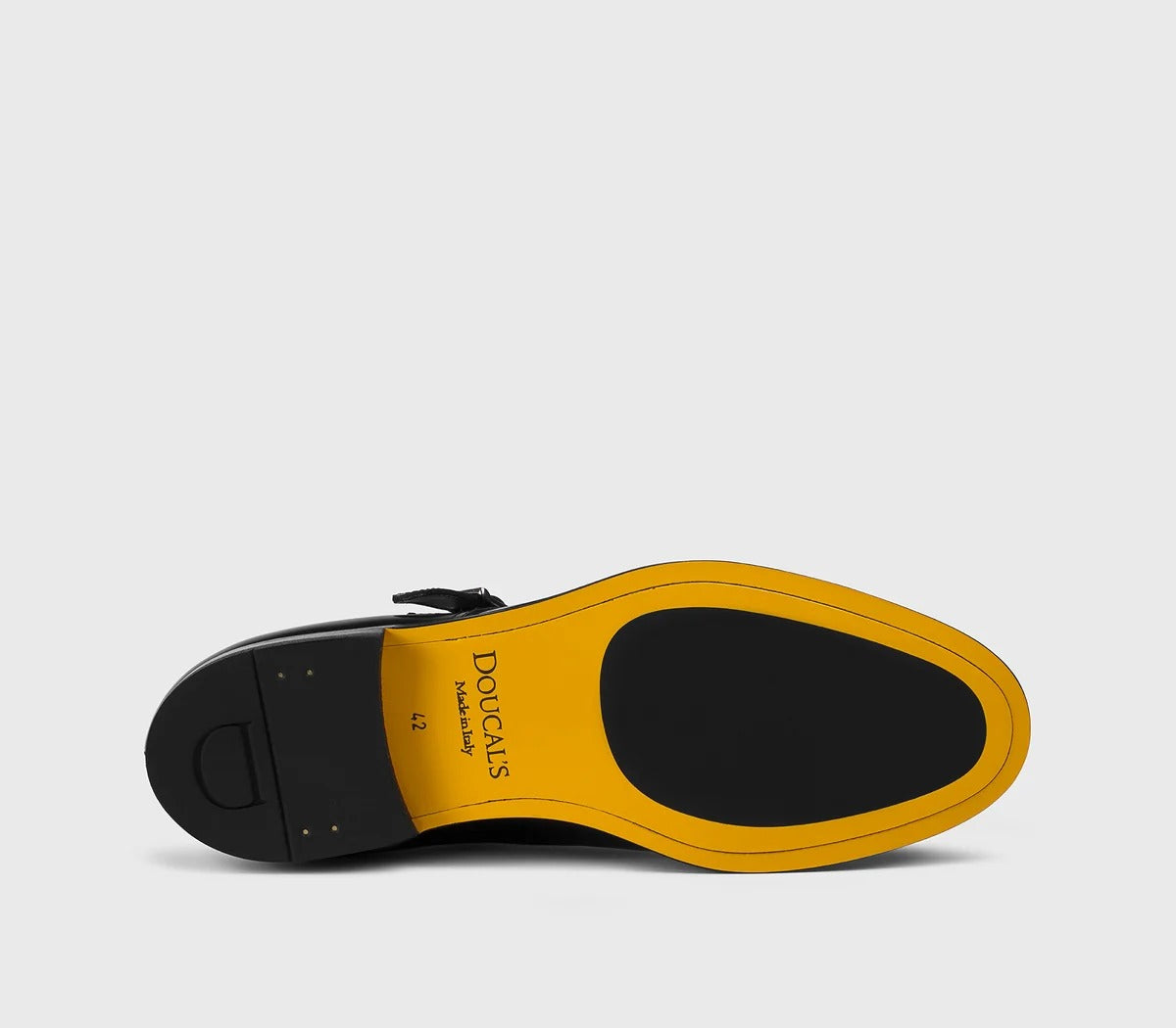 Doucal's DU1025ORVNUF007 Scarpa Nero Pelle Doppia Fibbia