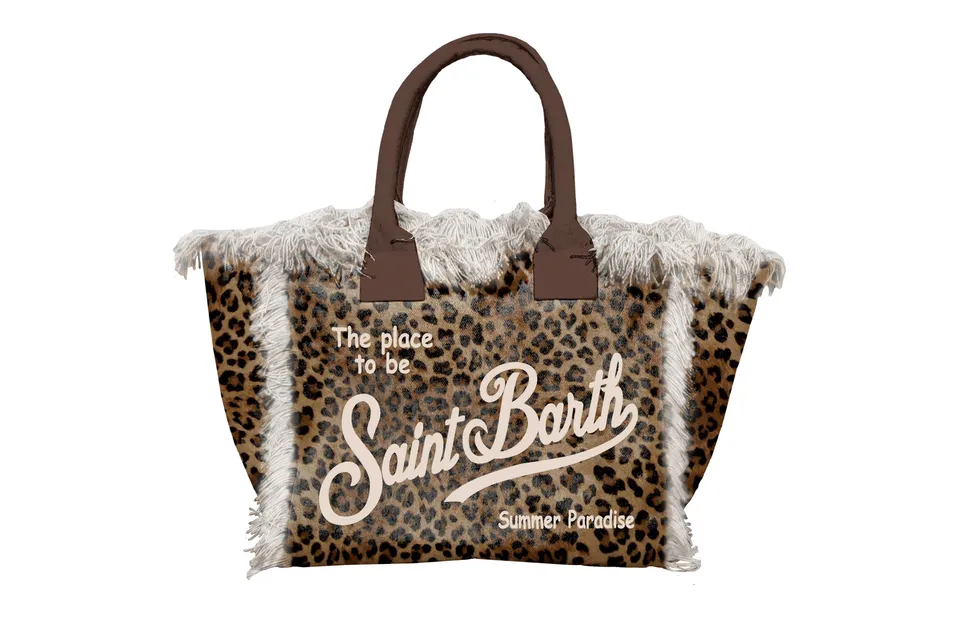 MC2 Saint Barth Vanity Mini borsa donna leopardo marrone
