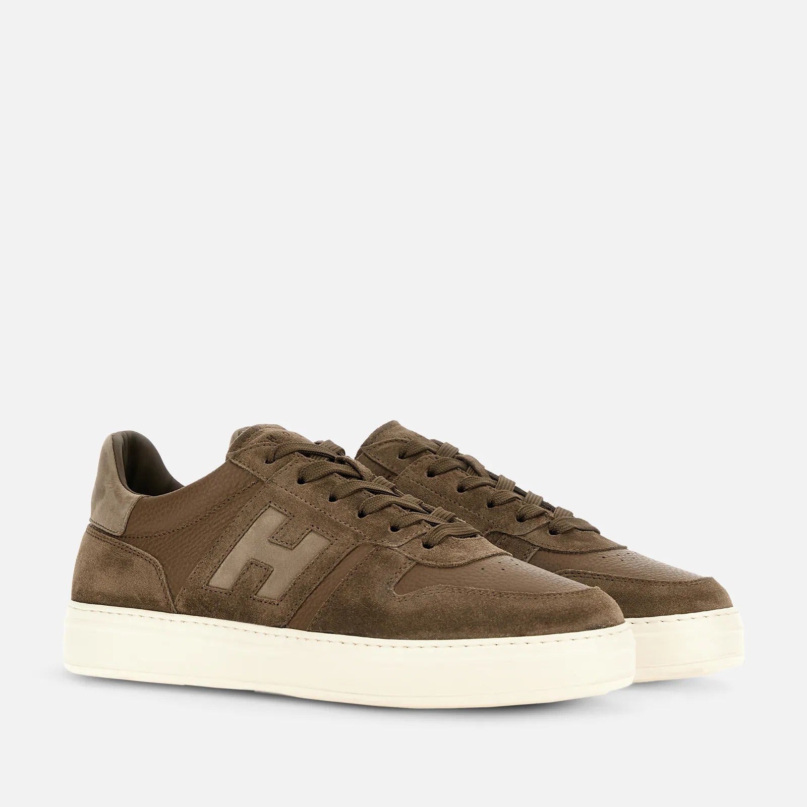 Hogan H-TV HXM6680FZ00VG Sneakers Verde Pelle Uomo