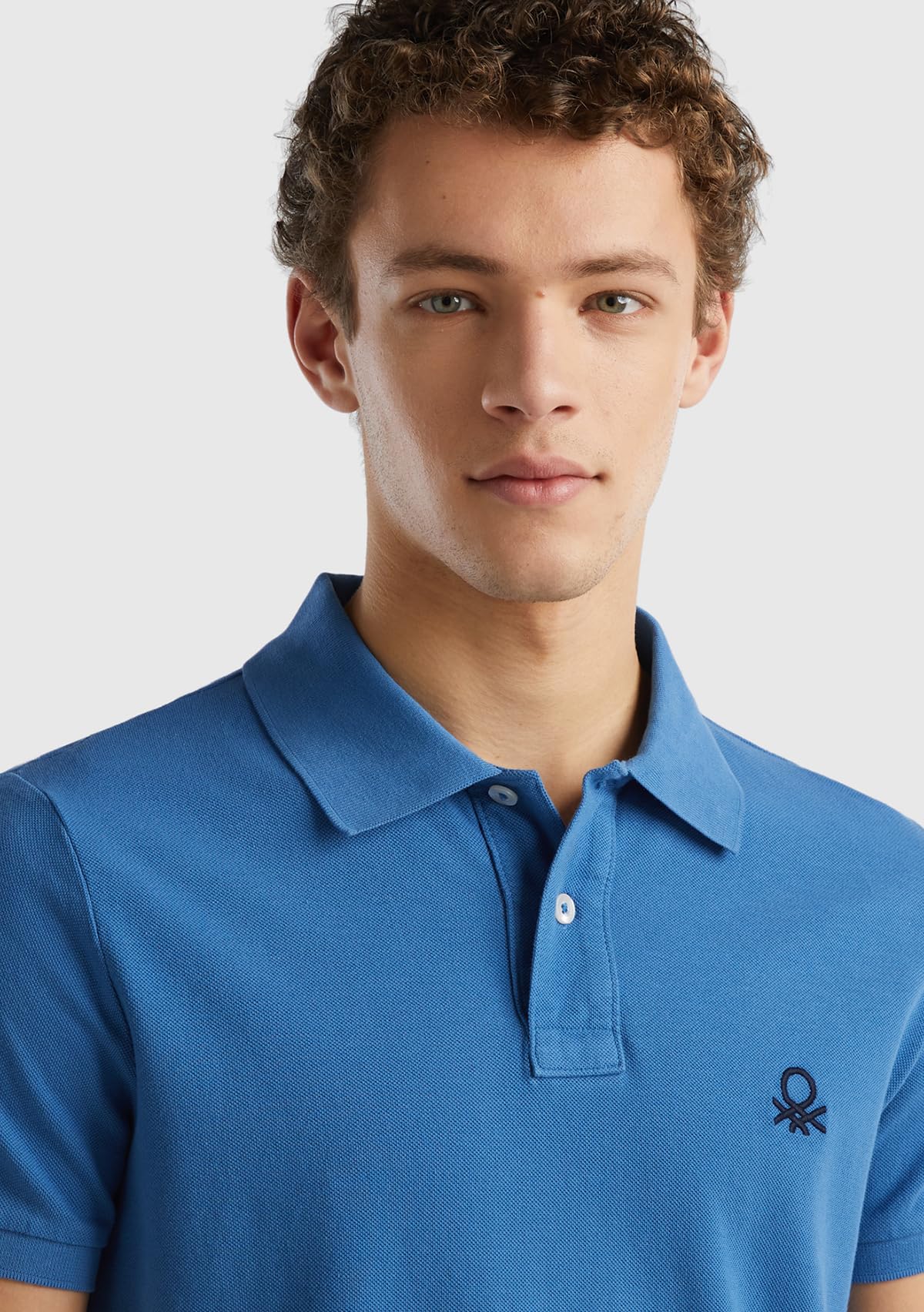 Benetton 3089j3178 polo uomo manica corta tinta unita