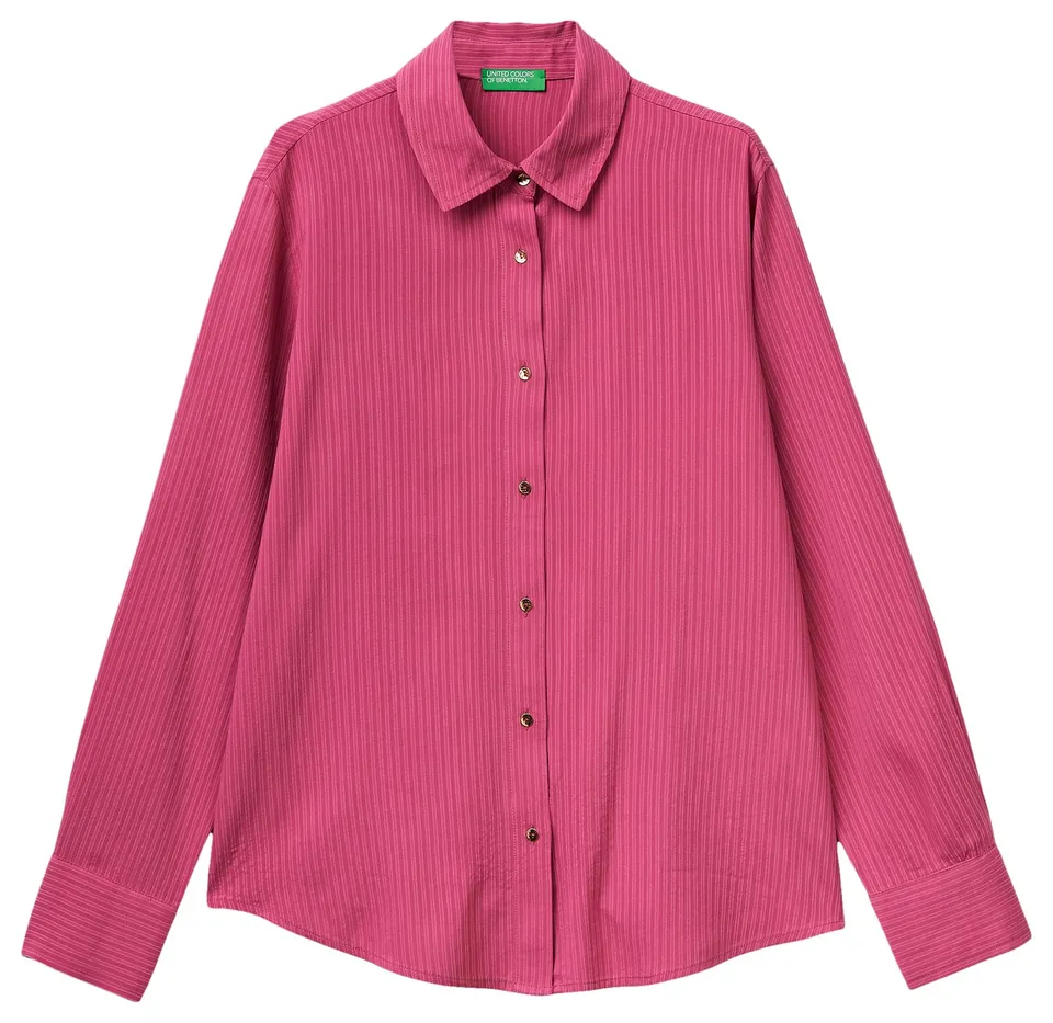 United Colors of Benetton 5x0vdq0dc Camicia Donna Rosa XS