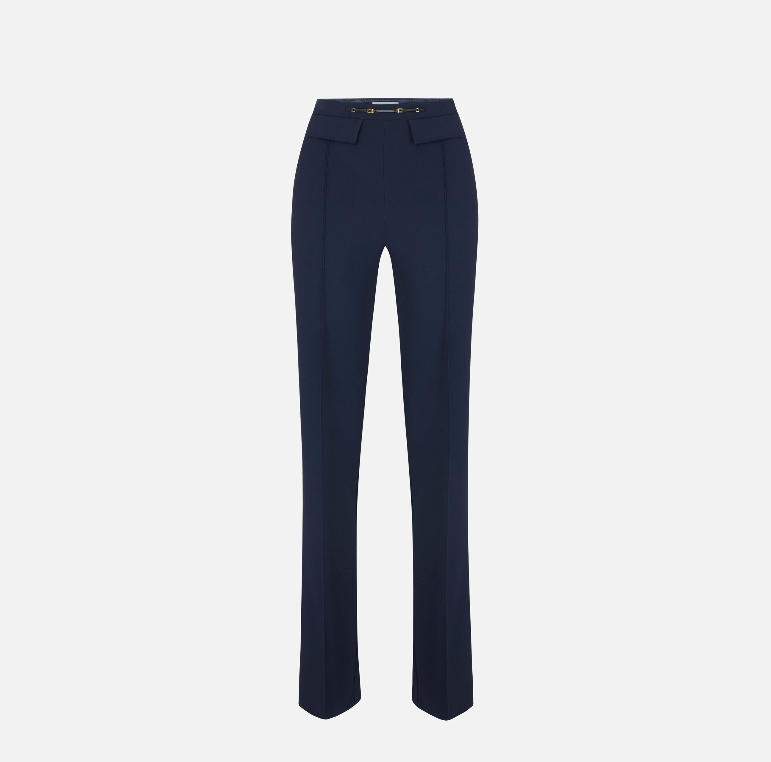 Elisabetta Franchi PA19666E2 pantalone palazzo blu notte
