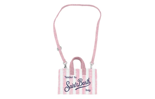 MC2 Saint Barth Phone Bag borsa donna rosa lino a righe