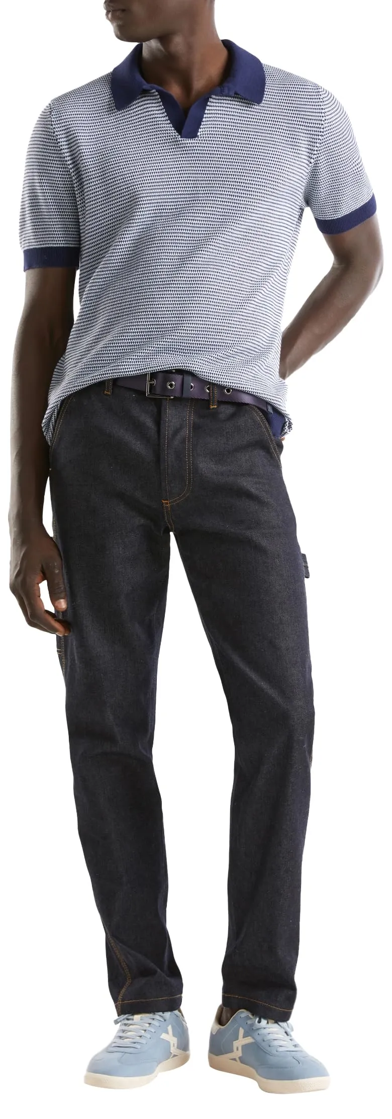 Benetton Polo Uomo Manica Corta XS in Maglieria