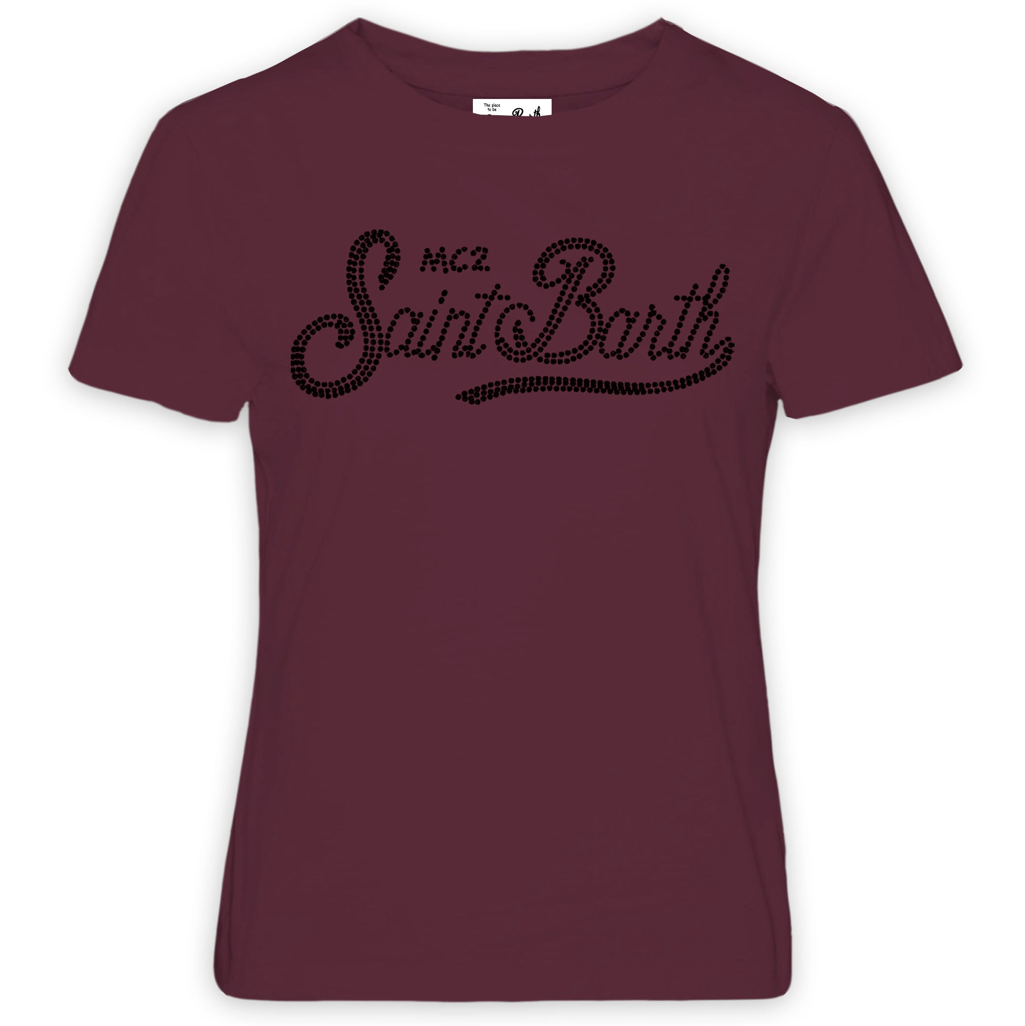 MC2 Saint Barth Emilie t-shirt donna melanzana strass
