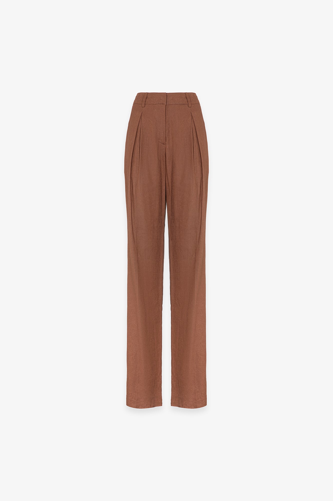 Gaelle Paris GAABW10024 pantalone moka in lino