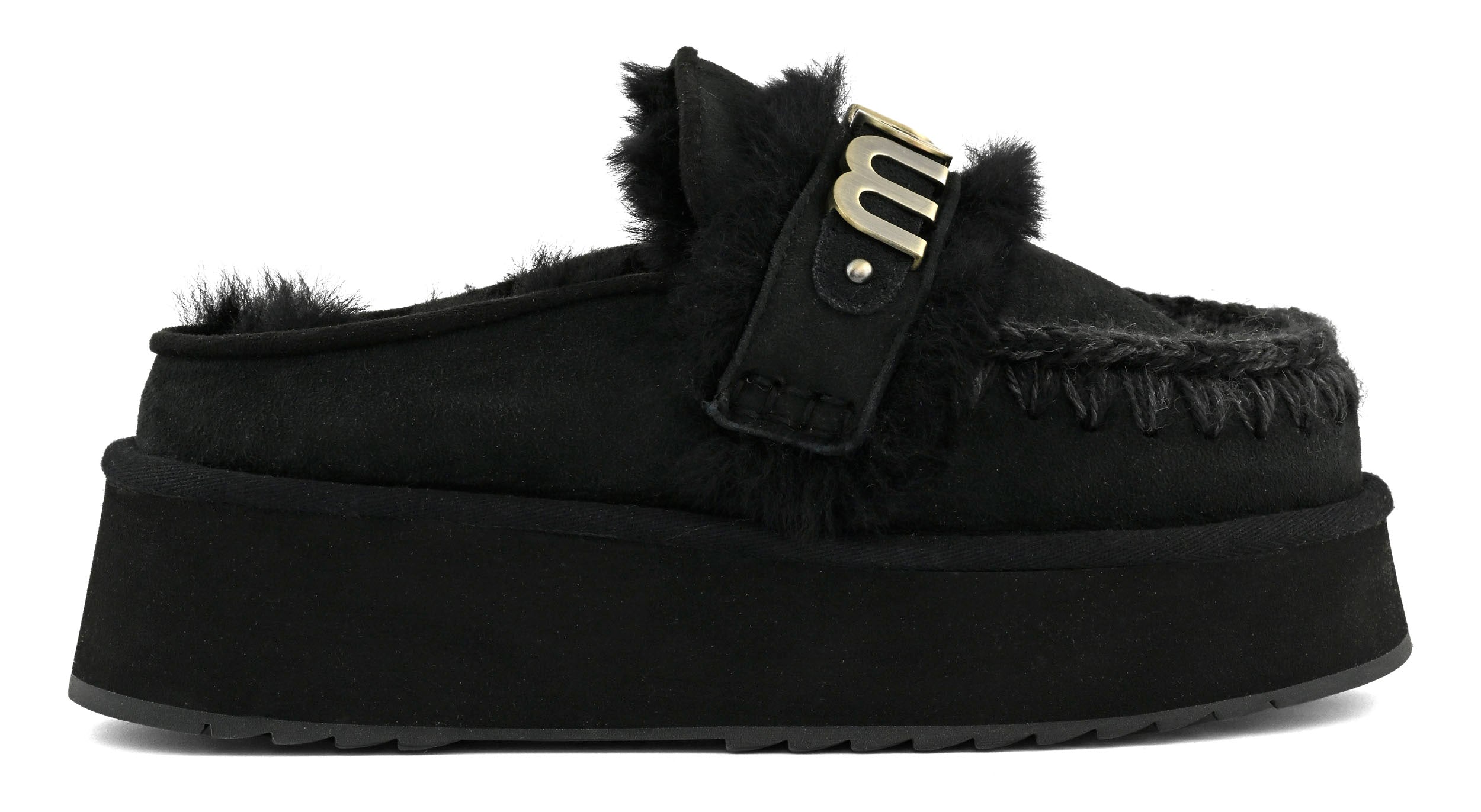 Mou Platform Clog FW681006A Ciabatta Donna Nero