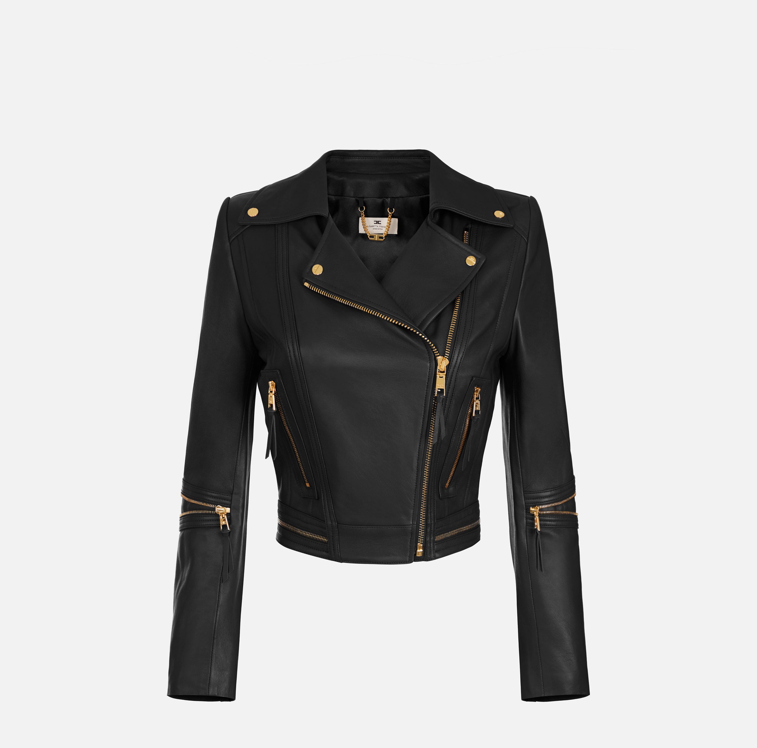 Elisabetta Franchi GD01Z66E2 Giacca Pelle Nera