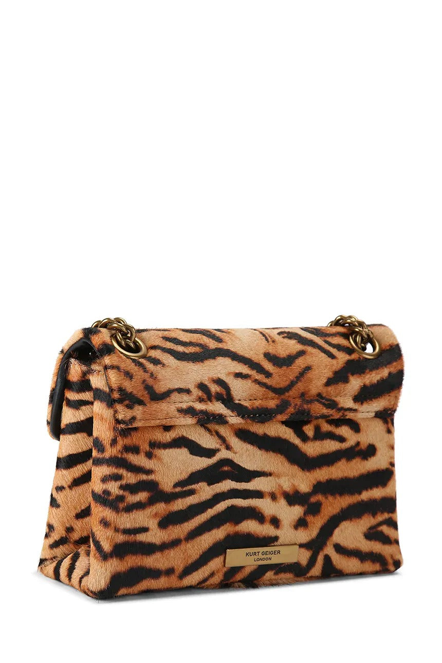 Kurt Geiger Mini Kensington Borsa Donna Camel pelle catena