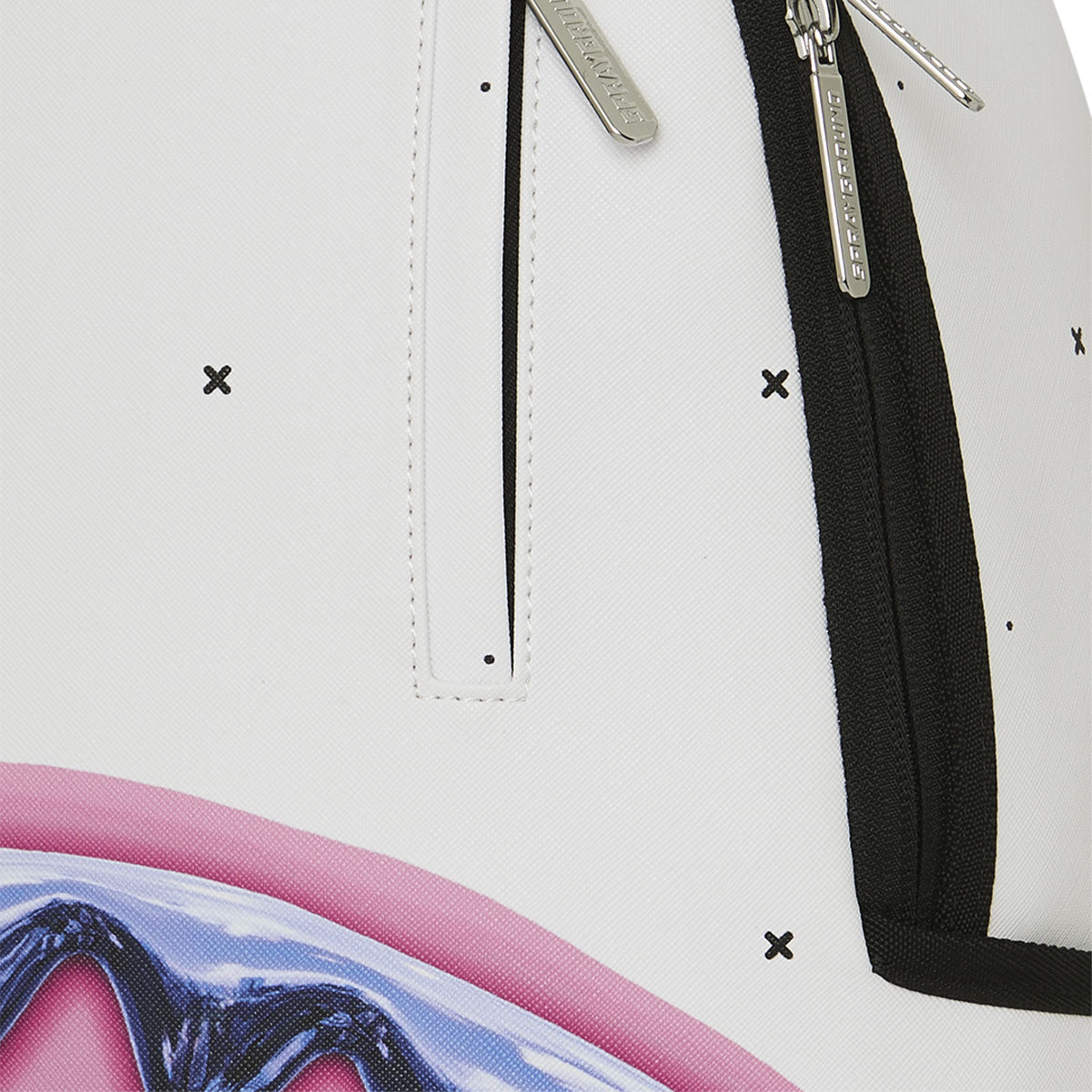 Sprayground 910B8427NSZ Zaino Bianco Shark Liquid Chrome PVC