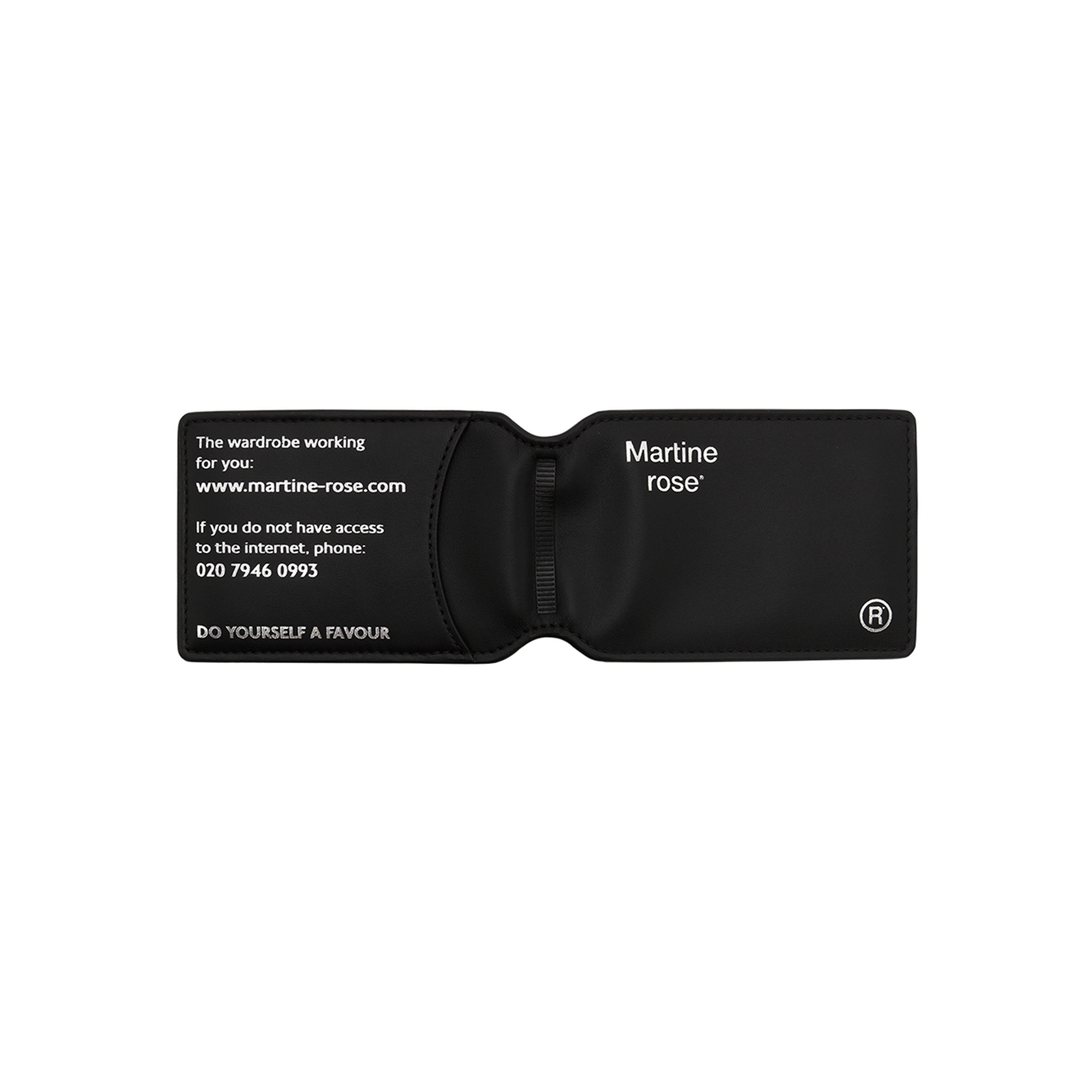 Martine Rose Oyster card wallet nero pelle 4 slot