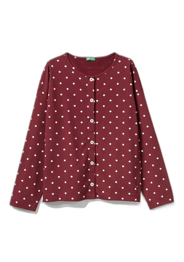 Benetton Intimo e Pigiami 3ZMB3M07R Camicia Pigiama Donna S Pois