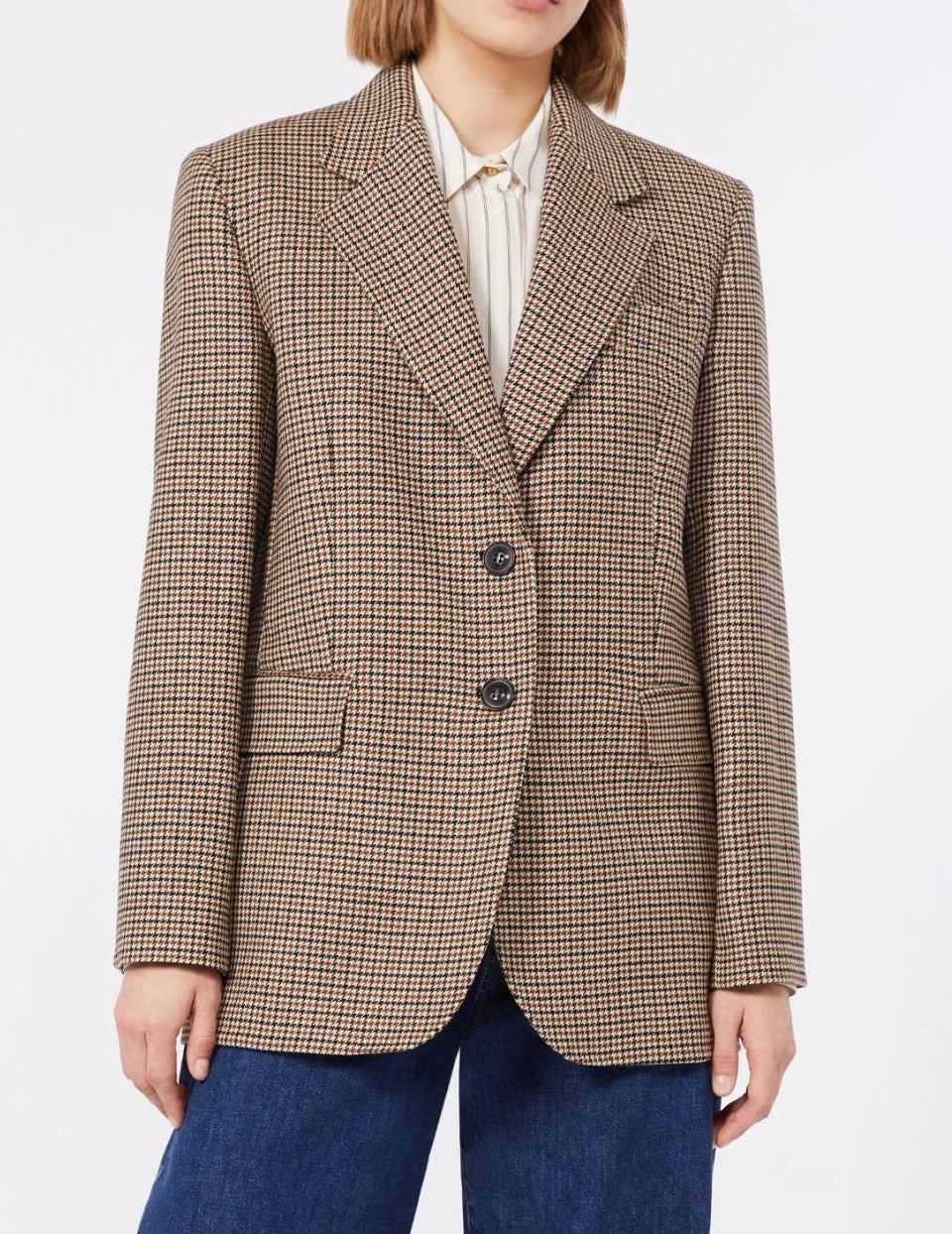 Max Mara Studio Salice MSTASALICE001 Blazer Nero Cuoio Lana