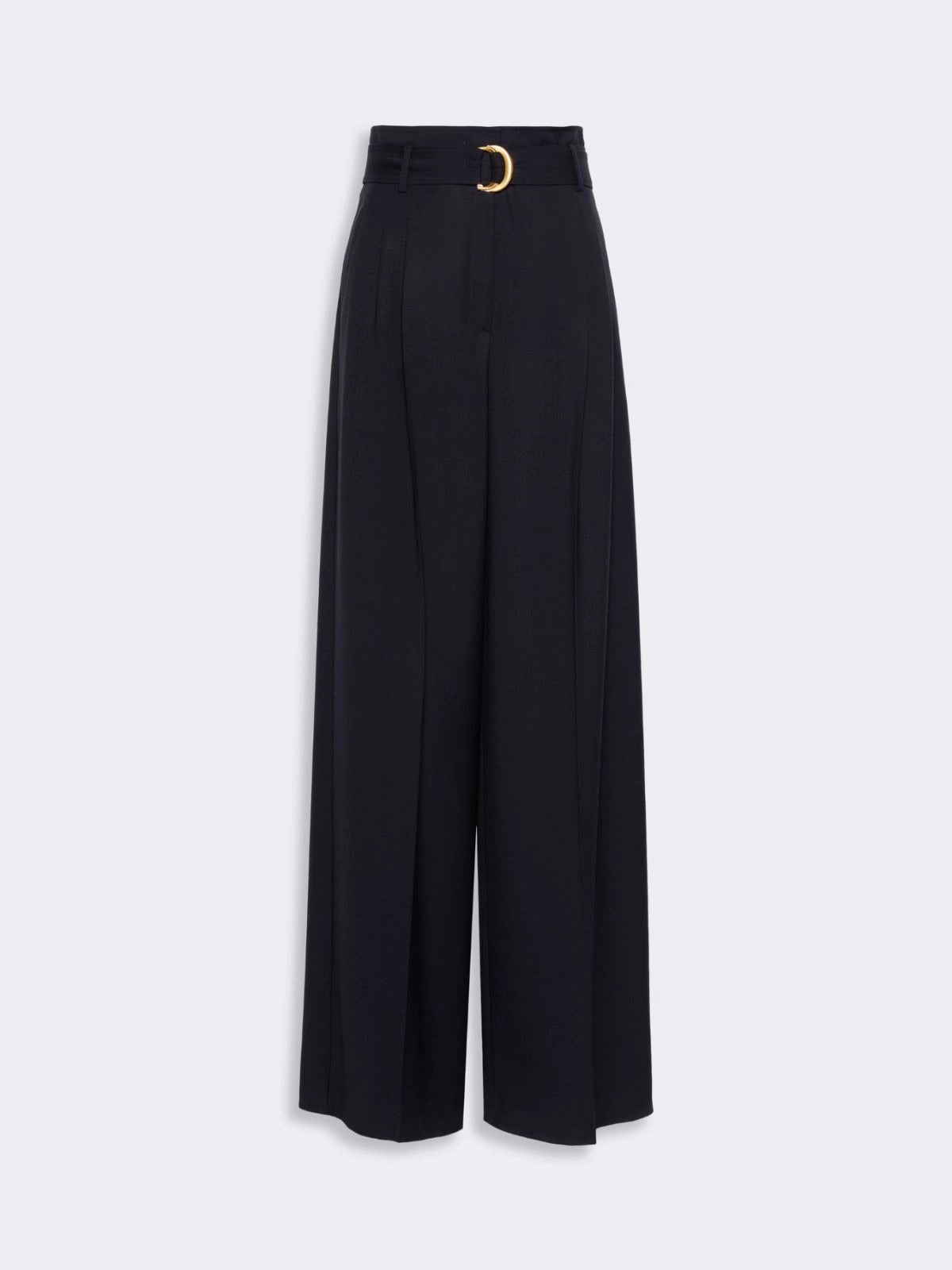 Max Mara Studio MSTSERIO008 Pantaloni Blu Taglia 42 Vita Alta