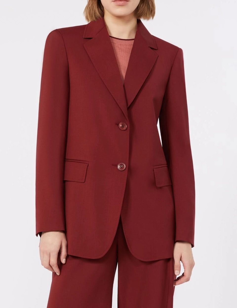 Max Mara Studio Assenzi MSTASSENZI011 blazer donna rubino