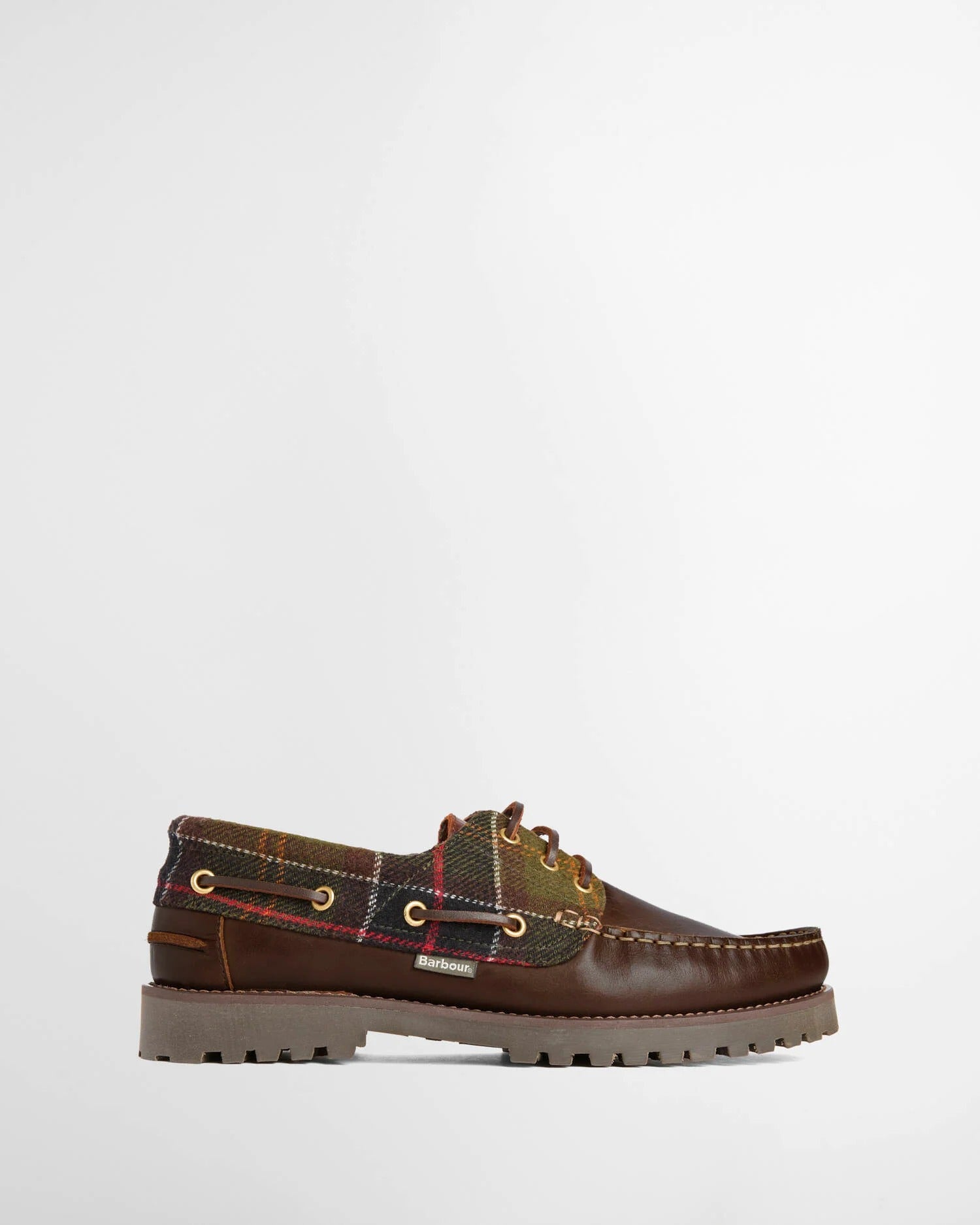Barbour MFO0795 scarpa da barca uomo tartan marrone