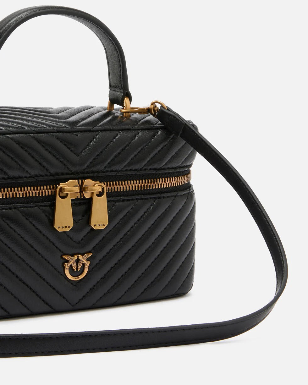 Pinko Vanity Soft Mini 106382 A0GK beauty nappa nero chevron