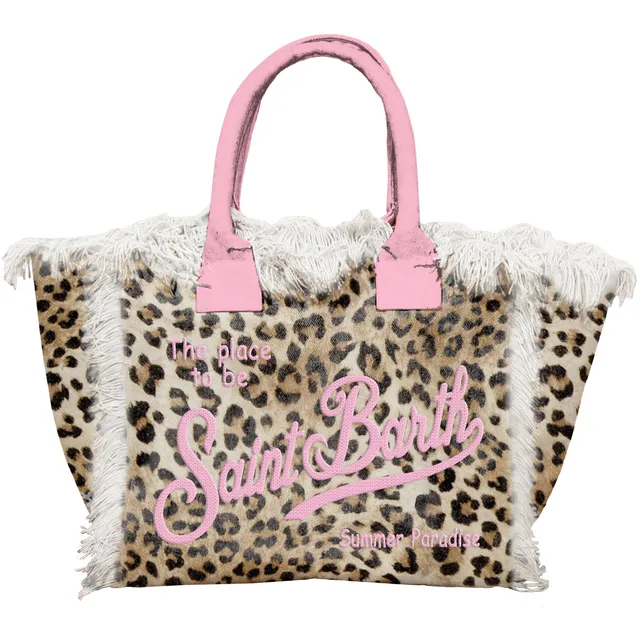 MC2 Saint Barth Vanity Borsa Donna Sand Leopard Cotone