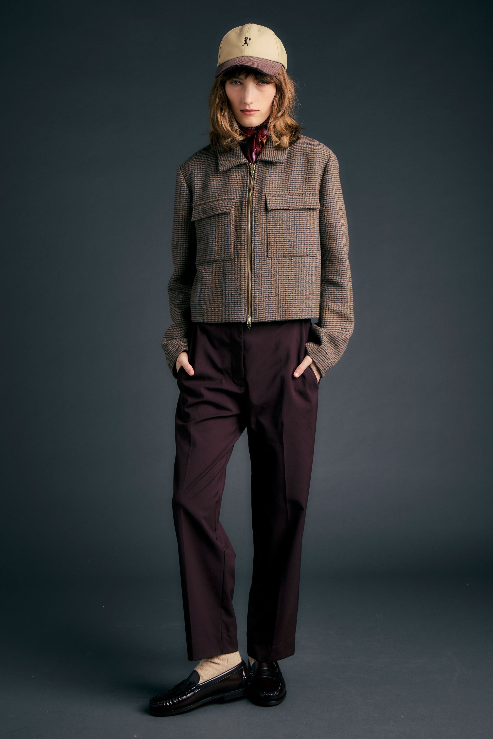 Karen Walker Landing Jacket giacca Brown Multi lana