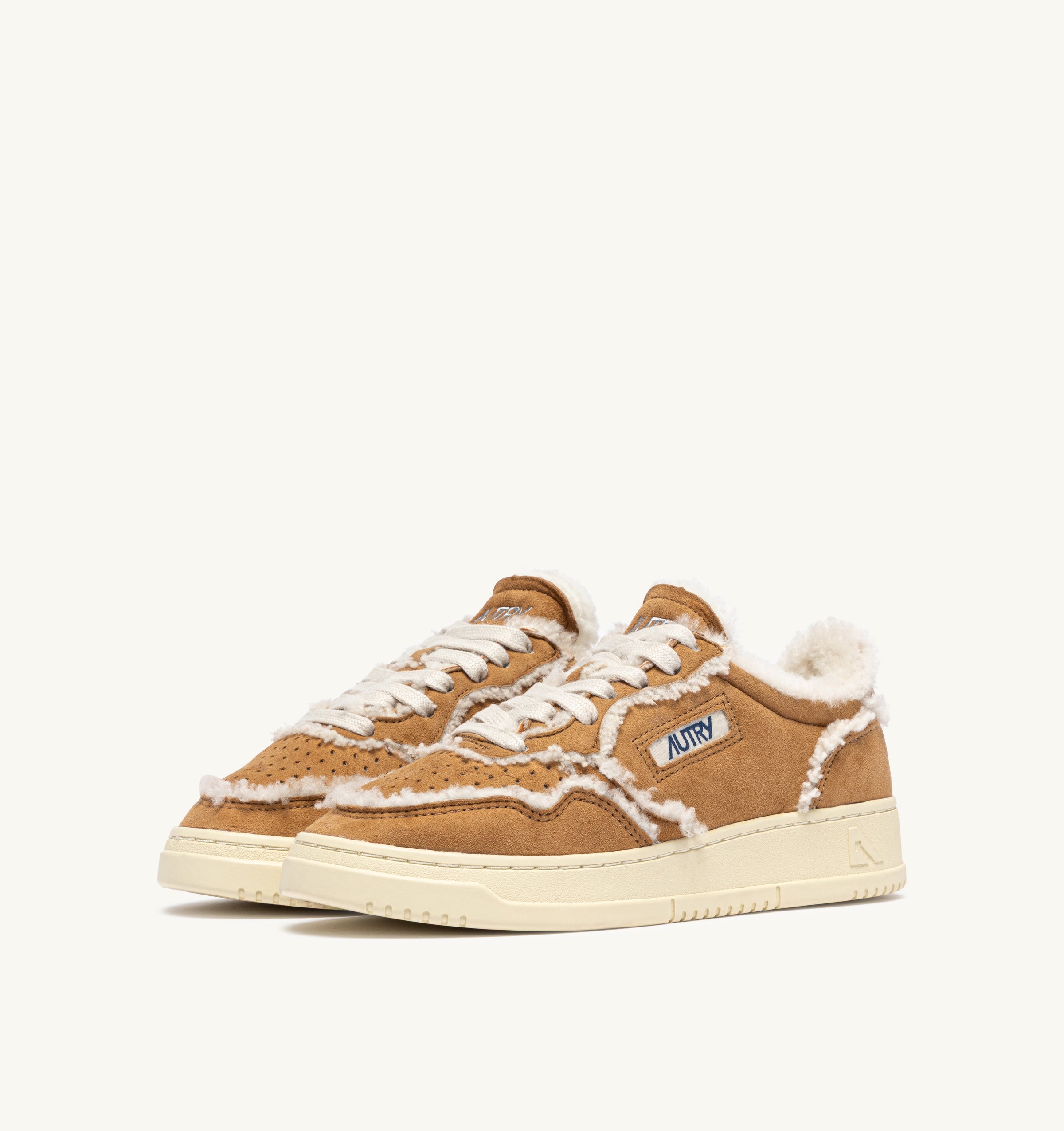 Autry Medalist Low AULM GX01 Sneaker Uomo Cognac shearling