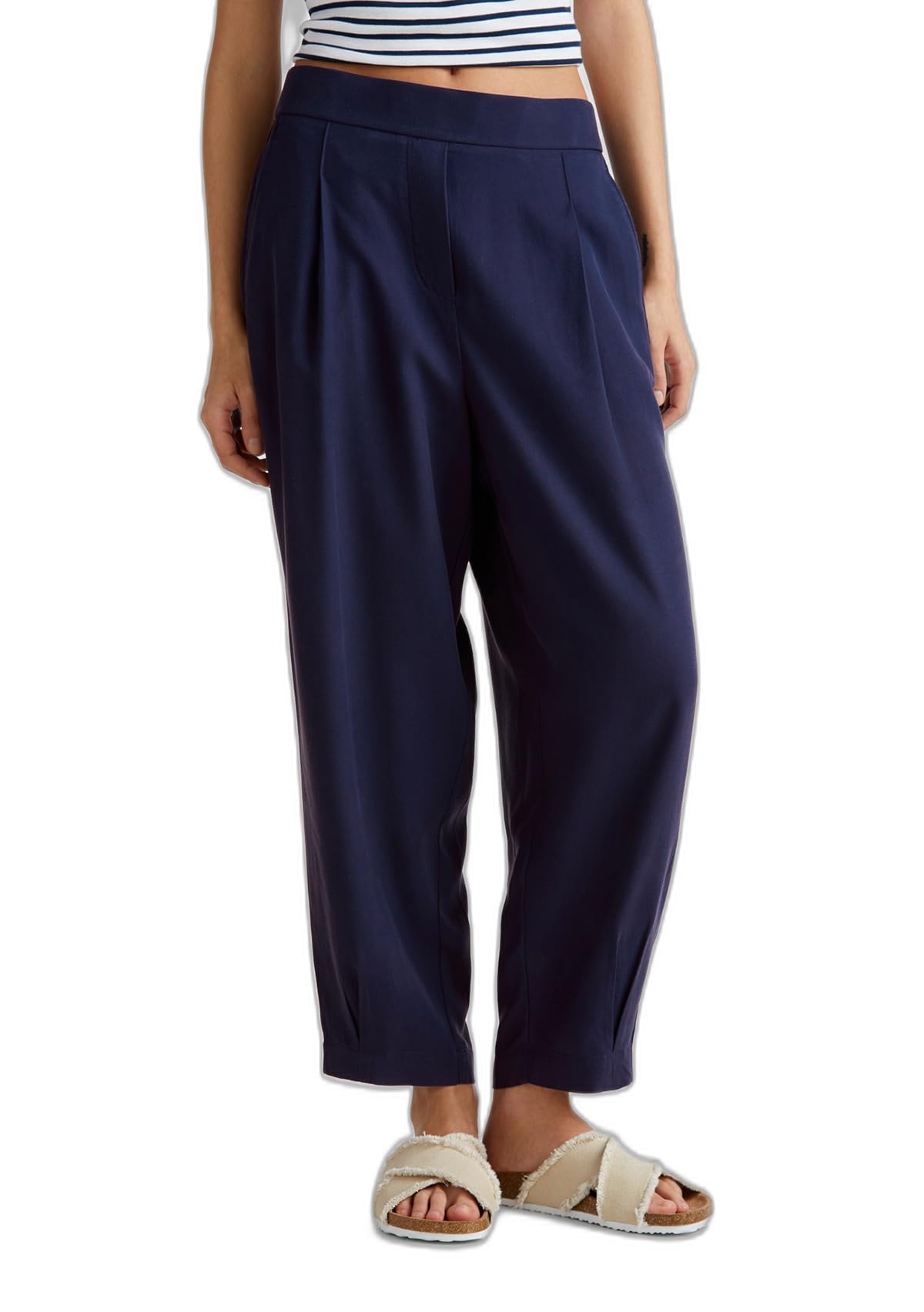 Benetton Pantalone Lyocell Vita Elasticata Pences
