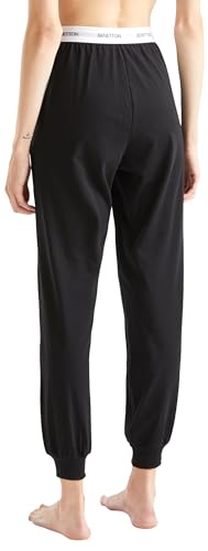 Benetton Pantalone Pigiama Donna lungo jersey con tasche