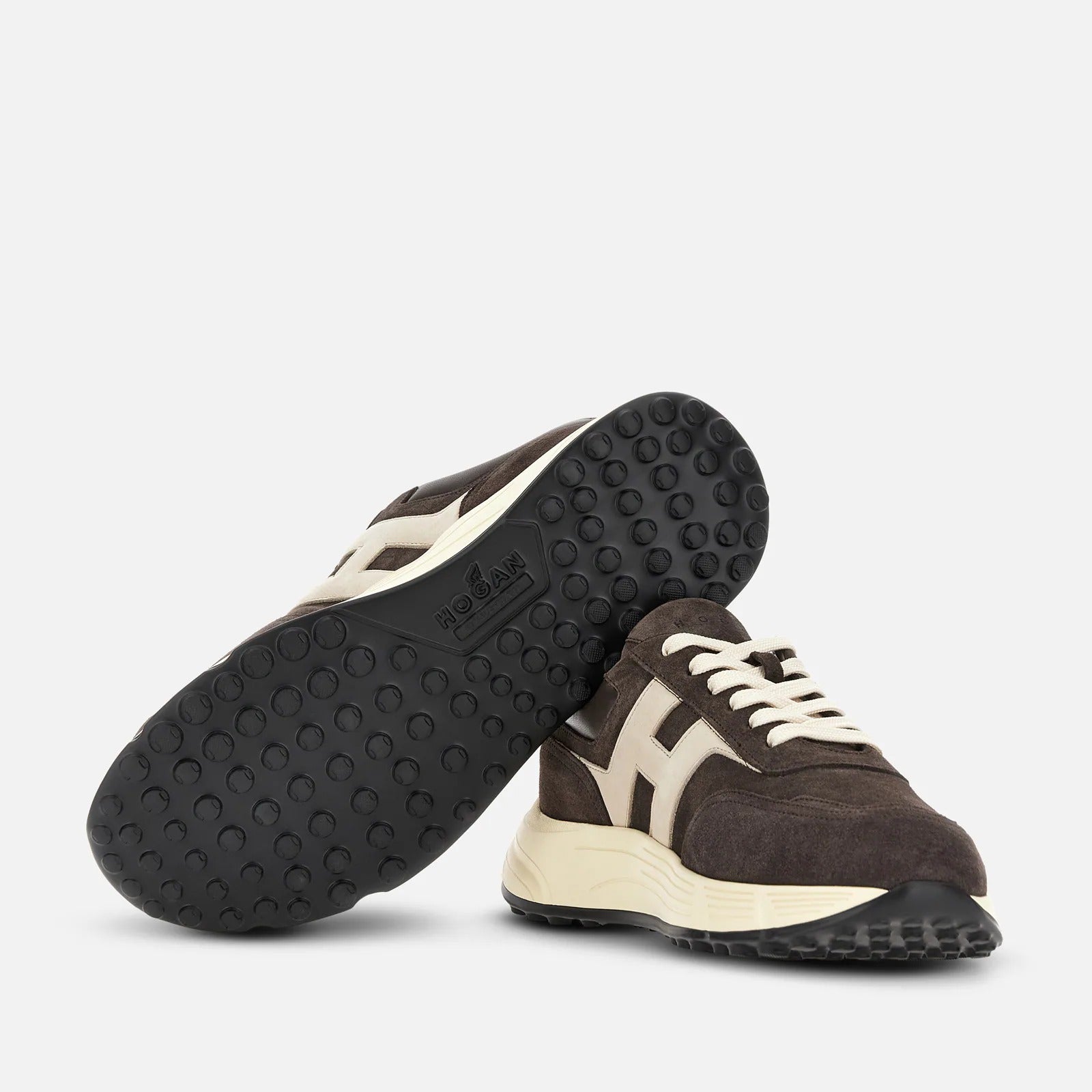 Hogan Hyperlight HXM5630FR30S9G739T sneakers uomo marrone suede