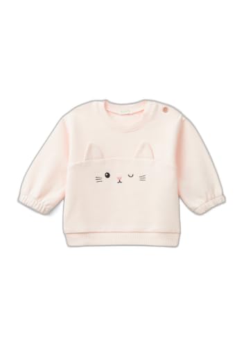 Benetton 3j70a1058 Felpa Bimbi Blu girocollo orecchie