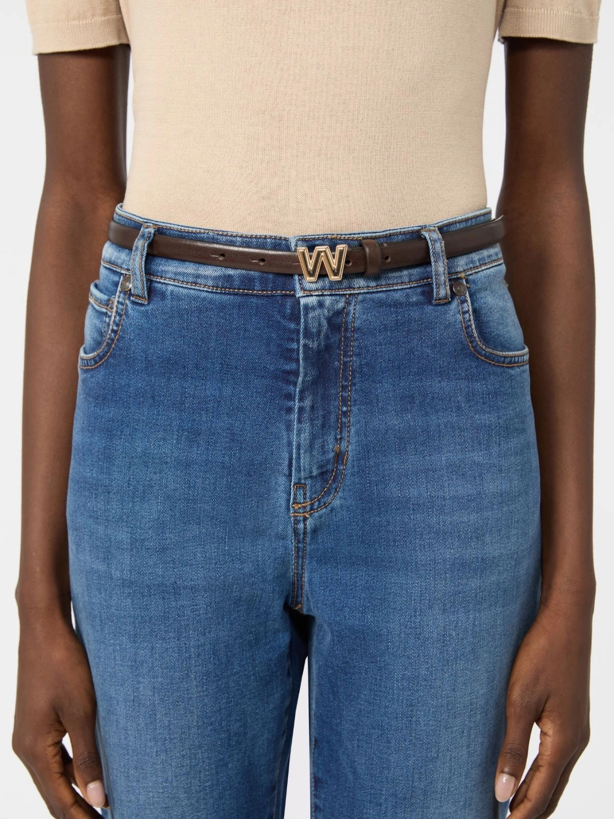 Weekend Max Mara Palude WKAPALUDE002 cintura pelle cioccolato