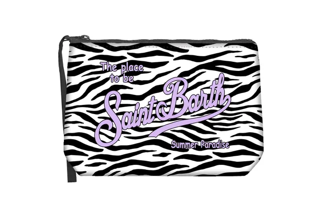 MC2 Saint Barth Aline 03322L pochette zebra bianco nero scuba
