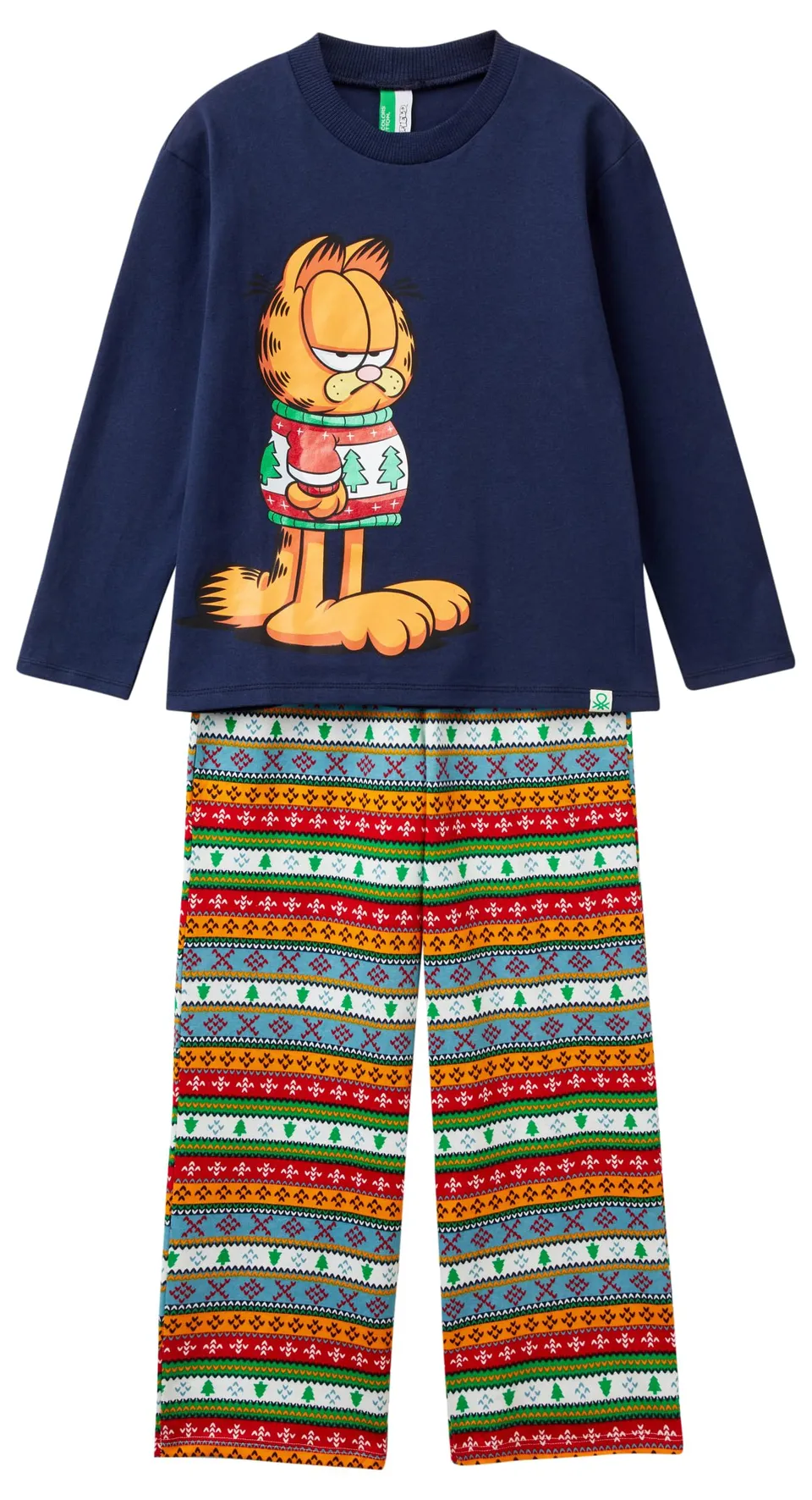 Benetton 37mw0p07t pigiama bimbo 90 Garfield blu