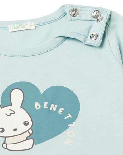 Benetton T-shirt bimbo manica lunga blu cotone