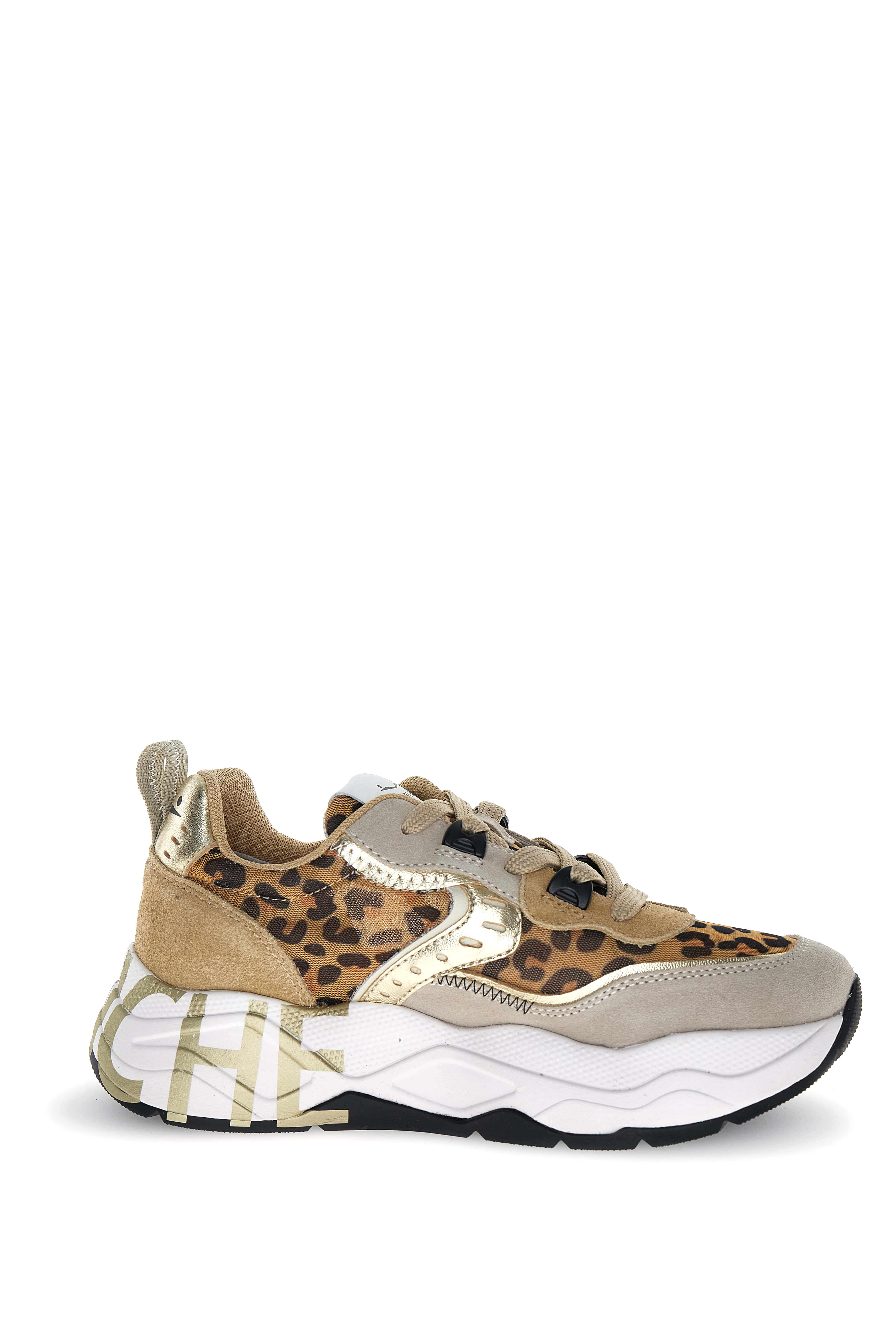 Voile Blanche Club 105 sneaker donna beige animalier platino
