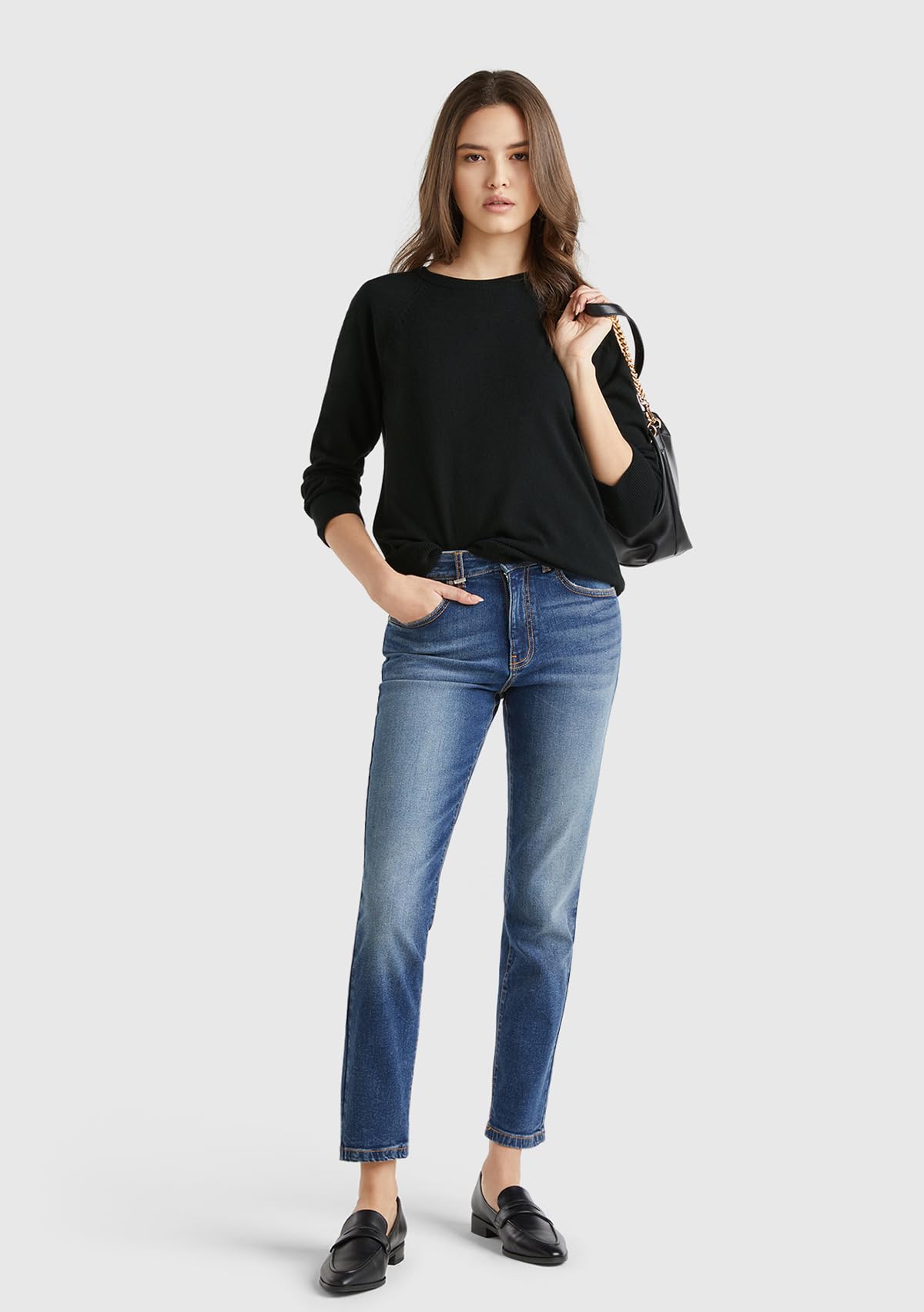 Benetton 1035d1p17 Maglia Donna Manica Lunga Nero
