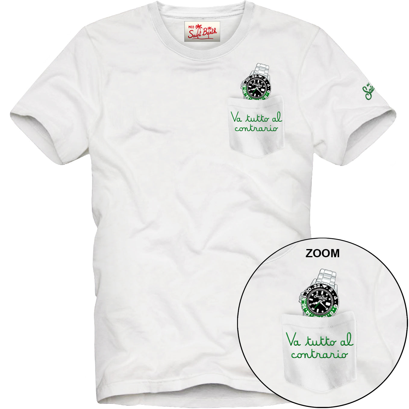 MC2 Saint Barth Austin 00129L t-shirt uomo bianca orologio