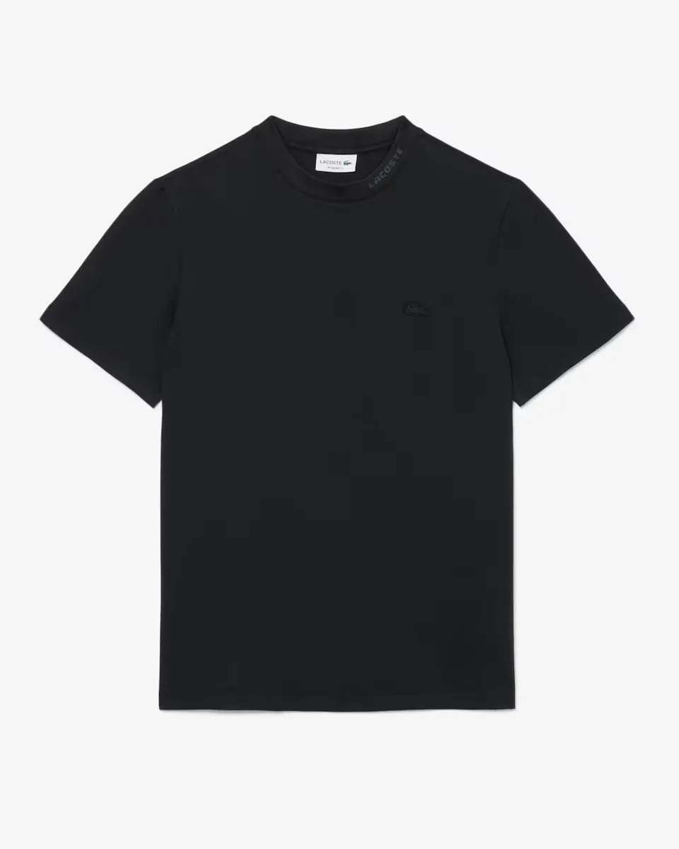 Lacoste TH5060 T-Shirt Uomo Nero Piquet Cotone