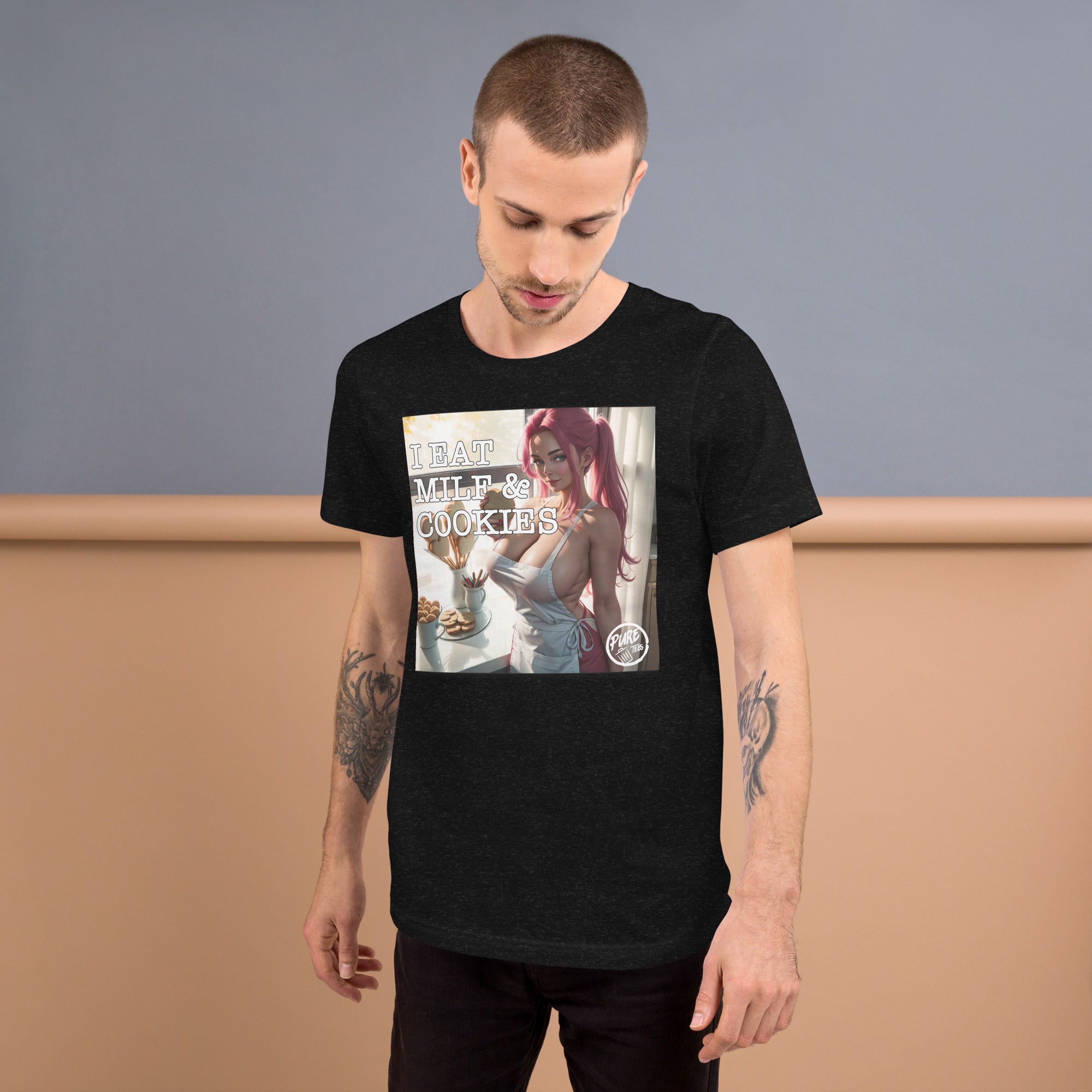Pure Trash Mens T-Shirts Eat MILF Cookies maglietta Black