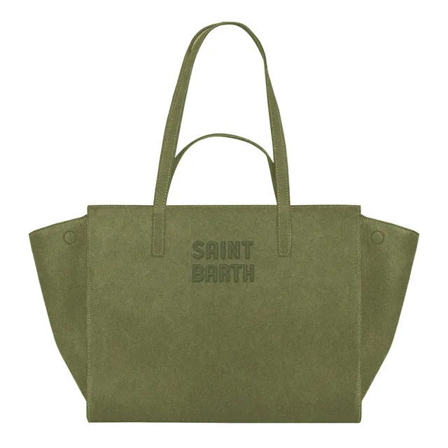 MC2 Saint Barth Jour Bag Midi borsa militare suede