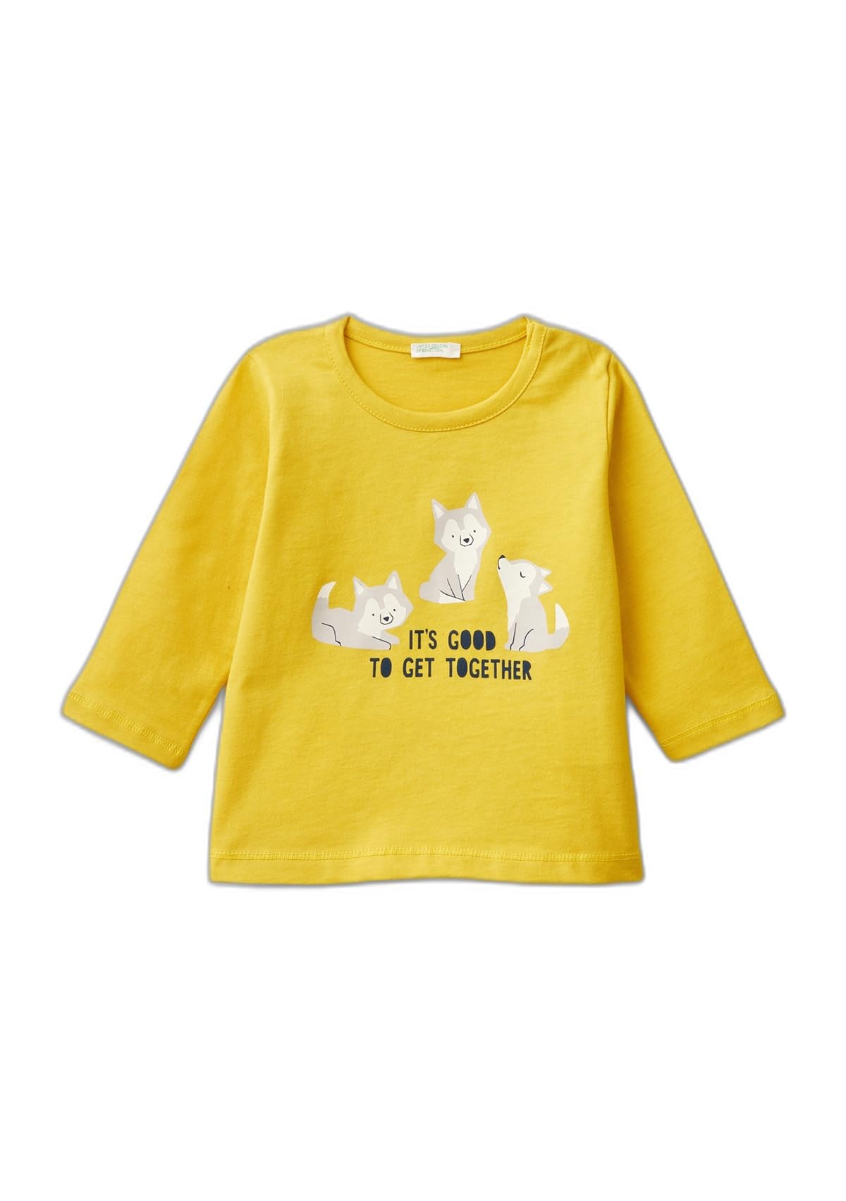 Benetton 3ATNA105I T-Shirt Maglietta Bimbi Cotone Bio