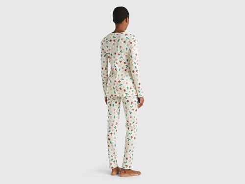 Benetton 3sup3p03n Set Pigiama Donna Taglia L Costina