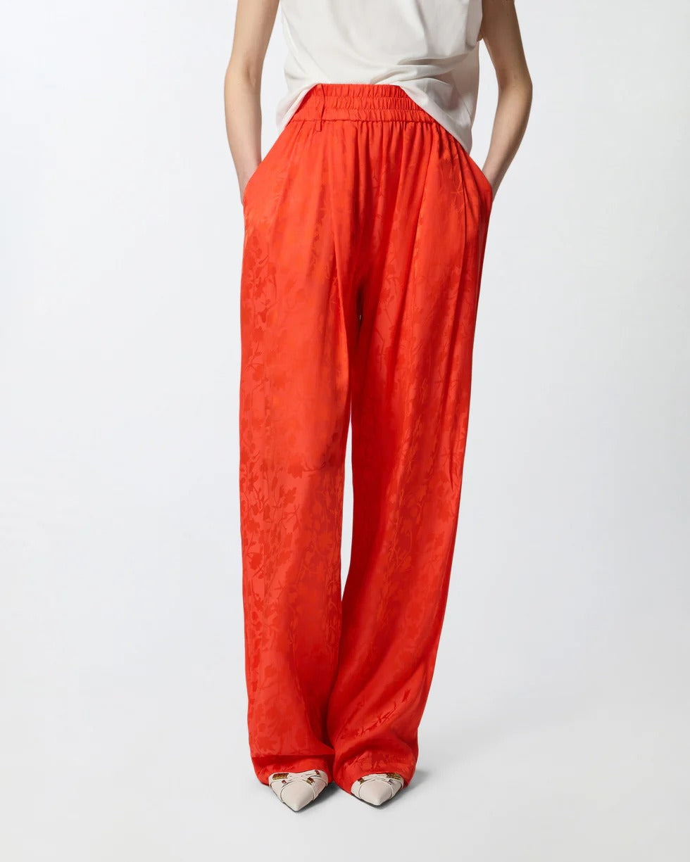 Pinko Bedonia 106802 Pantalone Donna Arancio Floreale